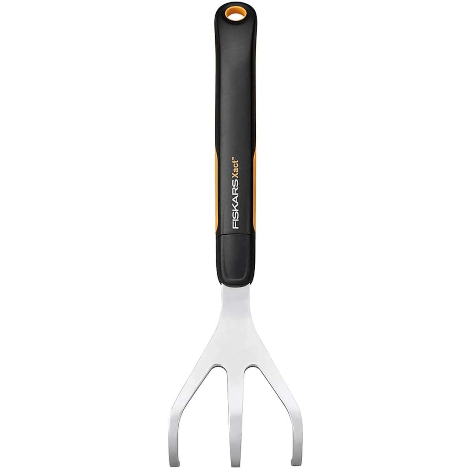  Fiskars Xact 3 Tine Stainless Steel Hand Cultivator Rubber Handle