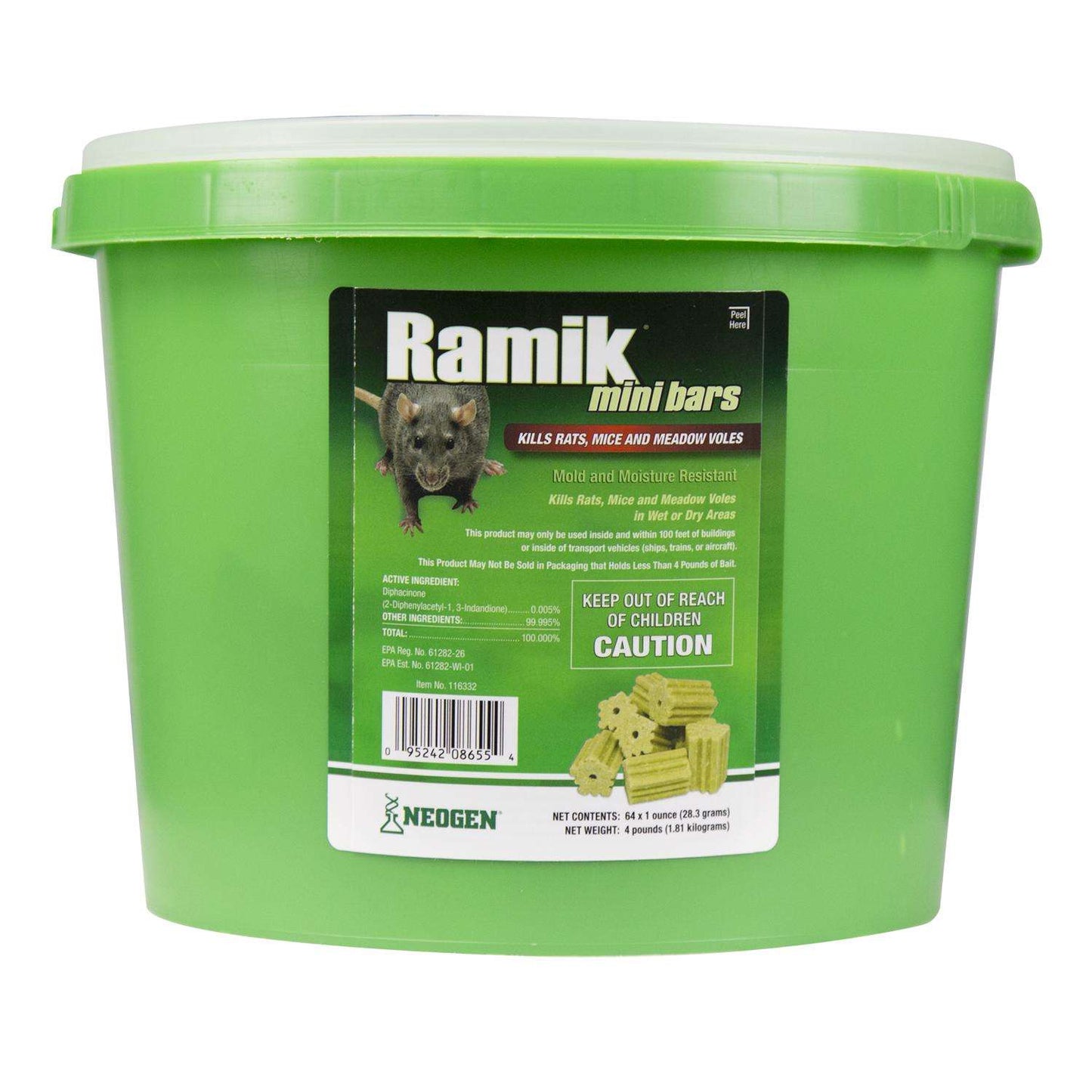  Ramik Toxic Fish-Flavored Pest Control Bar For Mice And Rats 4 Lb 64 Pk