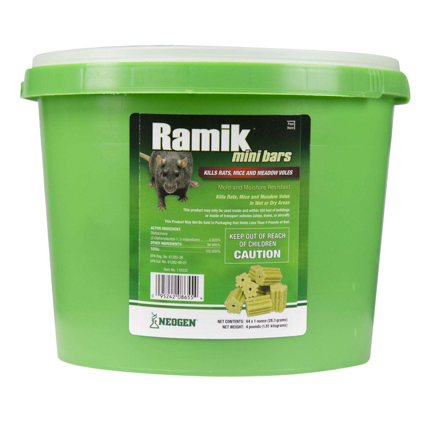  Ramik Toxic Fish-Flavored Pest Control Bar For Mice And Rats 4 Lb 64 Pk