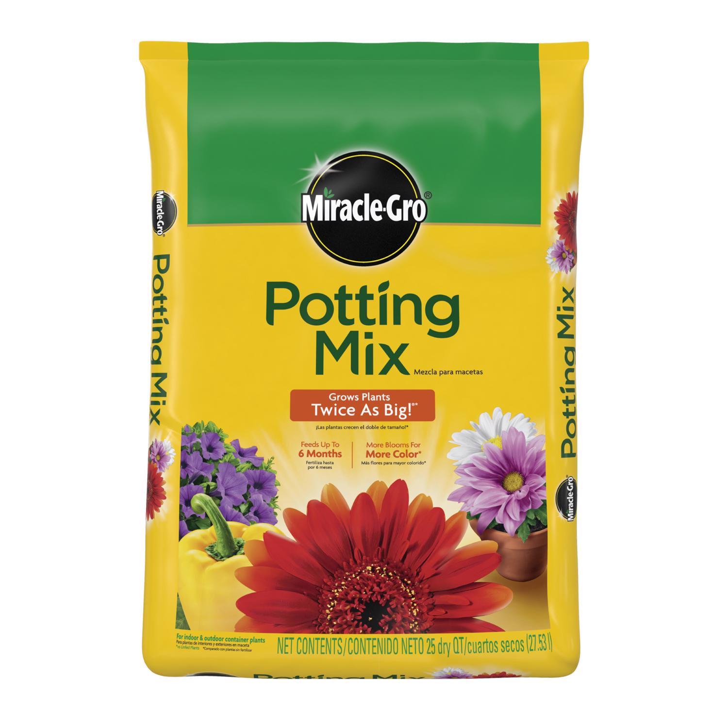  Miracle-Gro Flower And Plant Potting Mix 25 Qt
