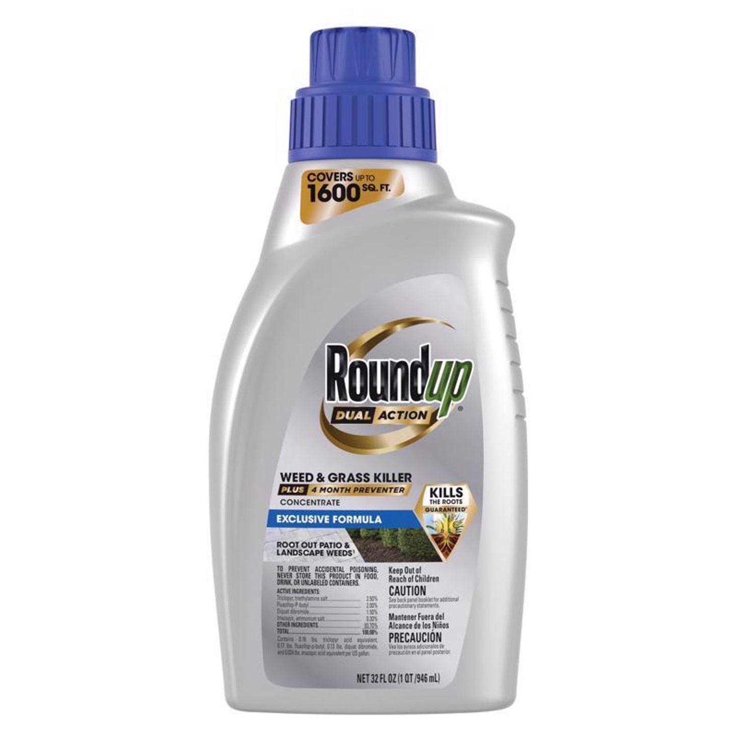  Roundup Dual Action Weed And Grass Killer Concentrate 32 Oz