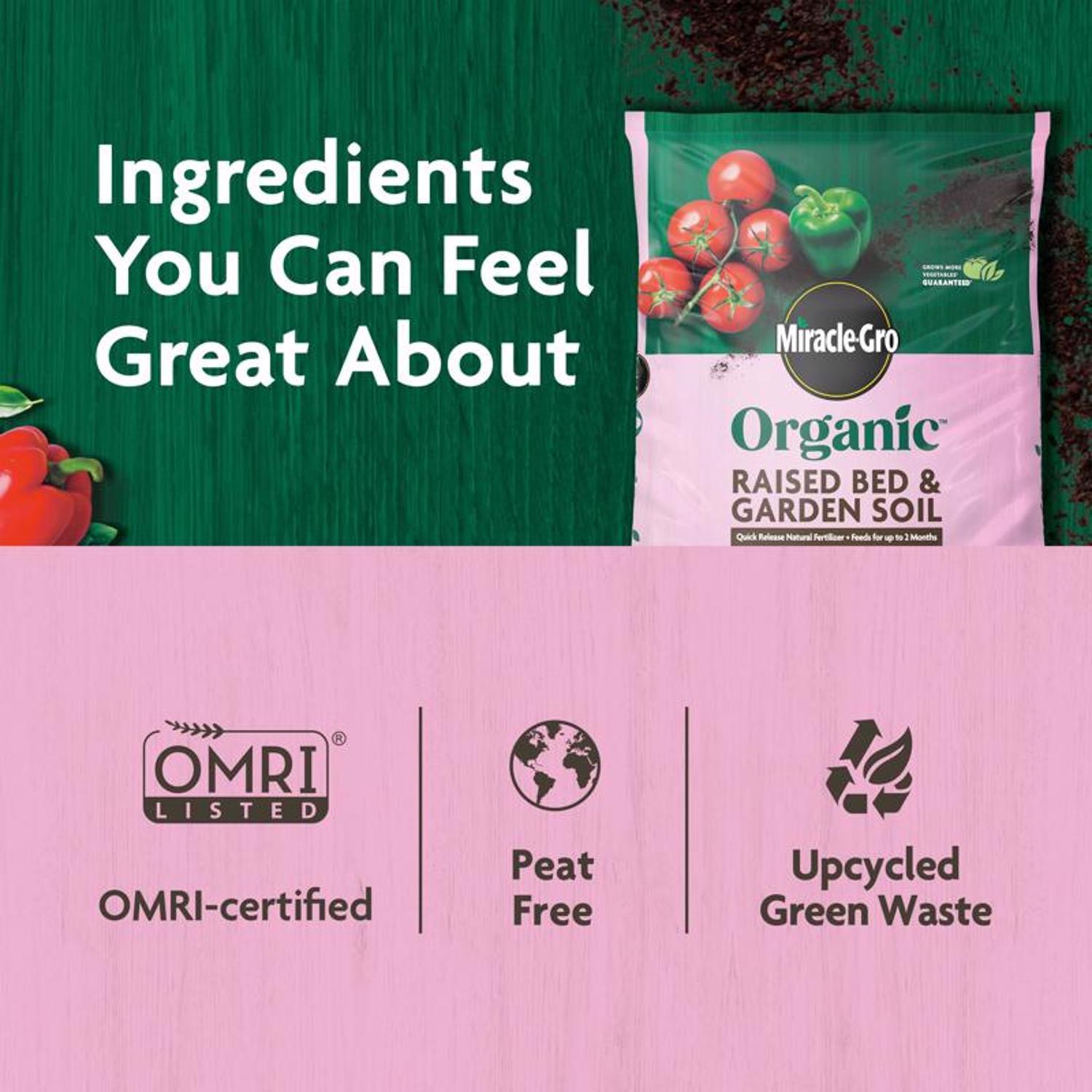 Miracle-Gro Organic Organic All Purpose Raised Bed Soil 1.5 Cu Ft