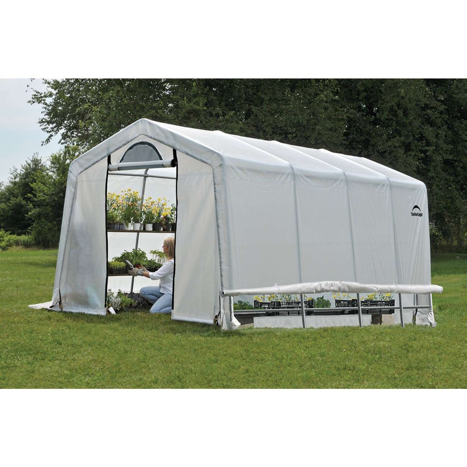  ShelterLogic GrowIt 8 Ft. H X 10 Ft. W White Greenhouse