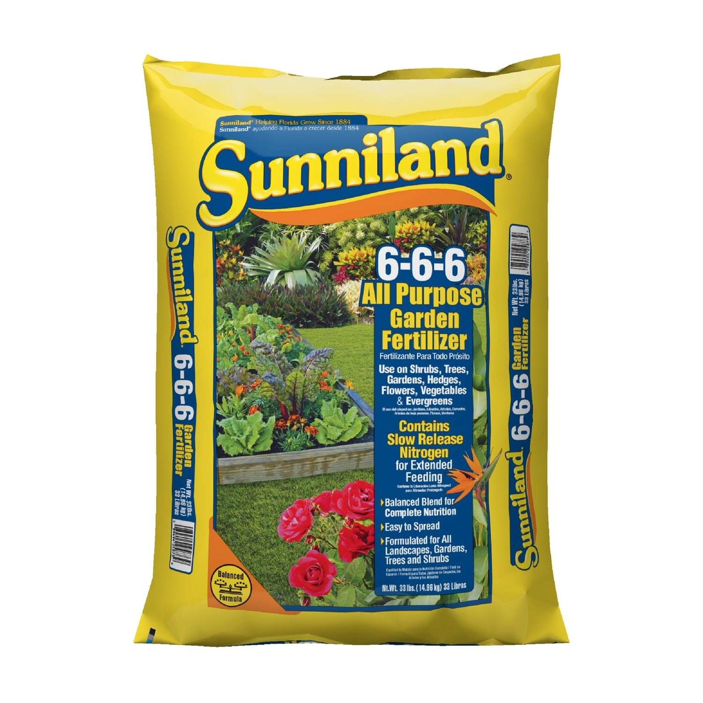  Sunniland All Purpose 6-6-6 Plant Fertilizer 33 Lb