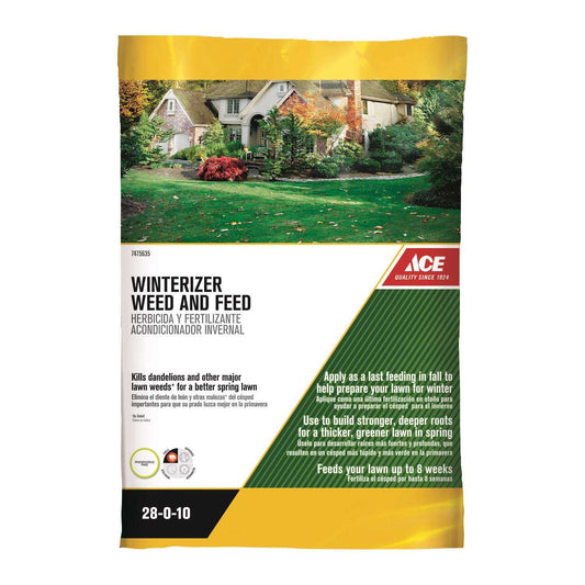  Ace Winterizer Weed & Feed Lawn Fertilizer For Multiple Grass Types 15000 Sq Ft