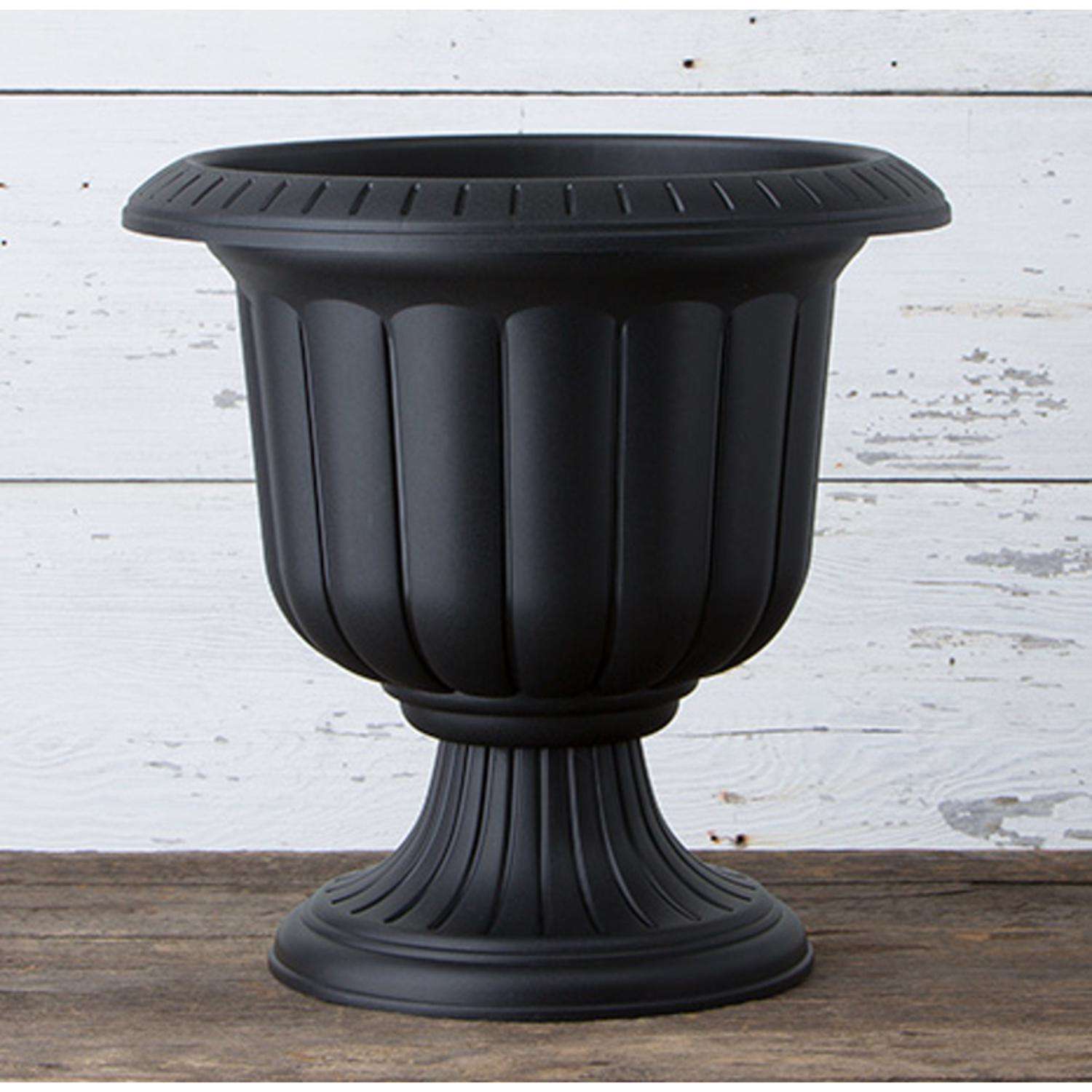  Novelty 19 In. H X 19 In. W X 19 In. D X 19 In. D Resin Classic Urn Urn Planter Black