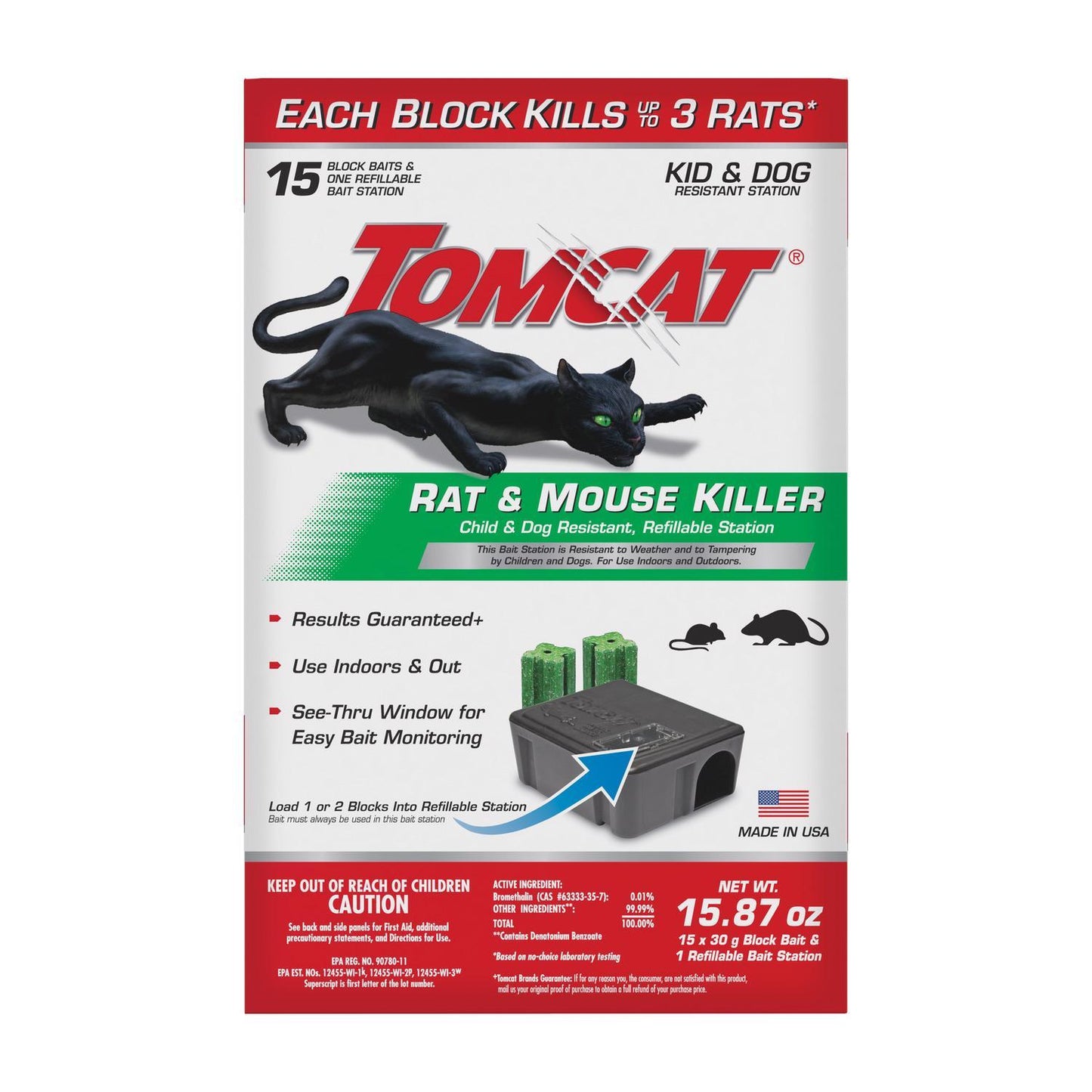 Tomcat Bait Station Blocks For Mice And Rats 1 Pk