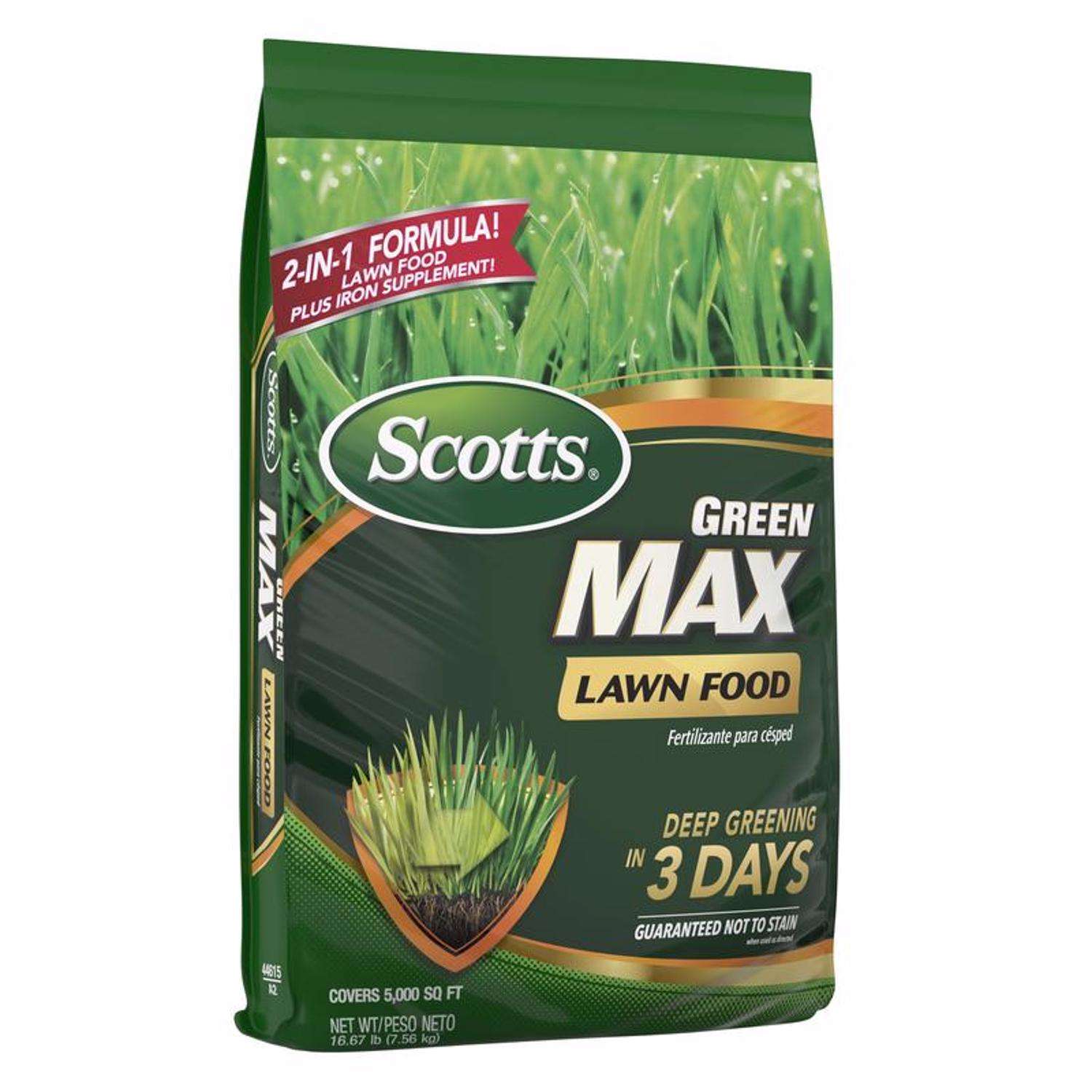  Scotts Green Max All-Purpose Lawn Fertilizer For All Grasses 5000 Sq Ft