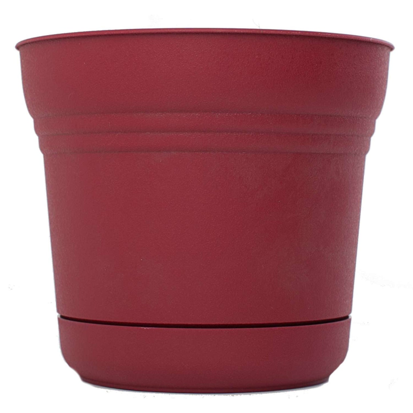  Bloem Saturn 10.8 In. H X 12 In. D Plastic Planter Burnt Red