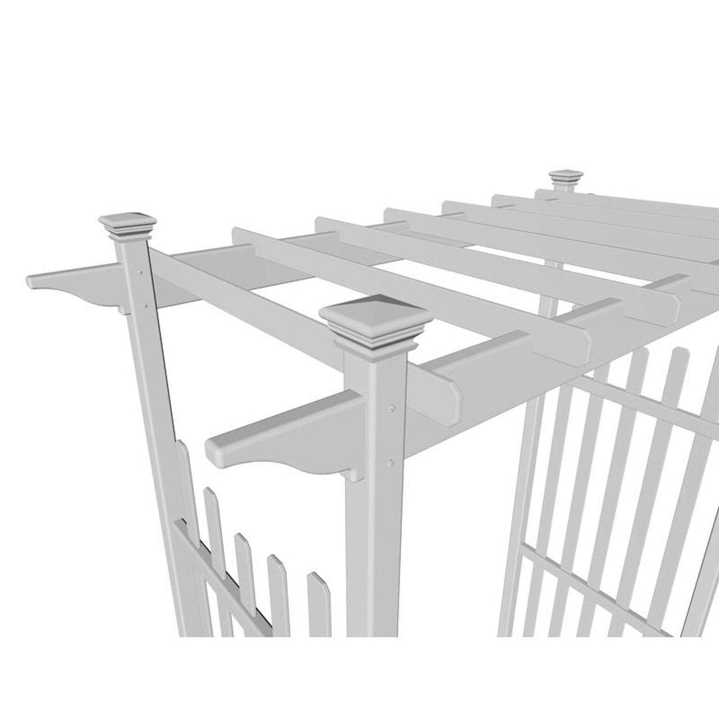  Vita Cardiff 83.75 In. H White Vinyl Arbor