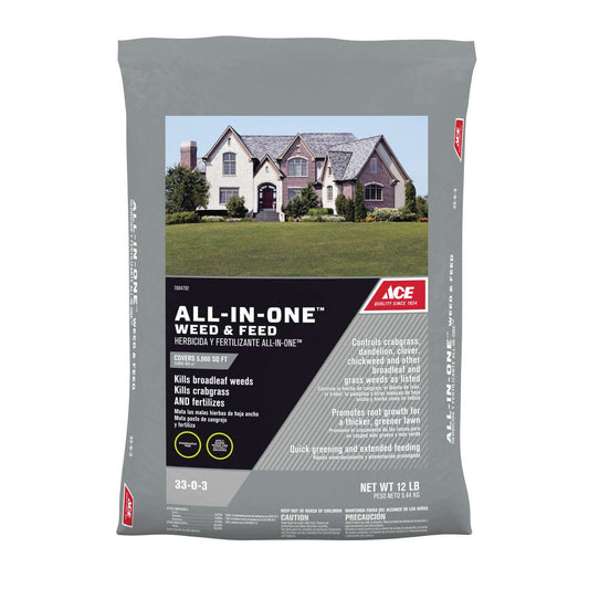 Ace All-In-One Weed & Feed Lawn Fertilizer For Multiple Grass Types 5000 Sq Ft