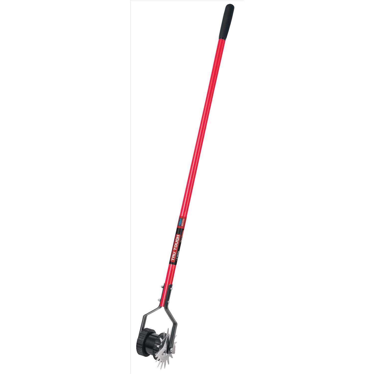  Truper Tru-Tough Steel Dual-Wheeled Rotary Edger 48 In. Fiberglass Handle