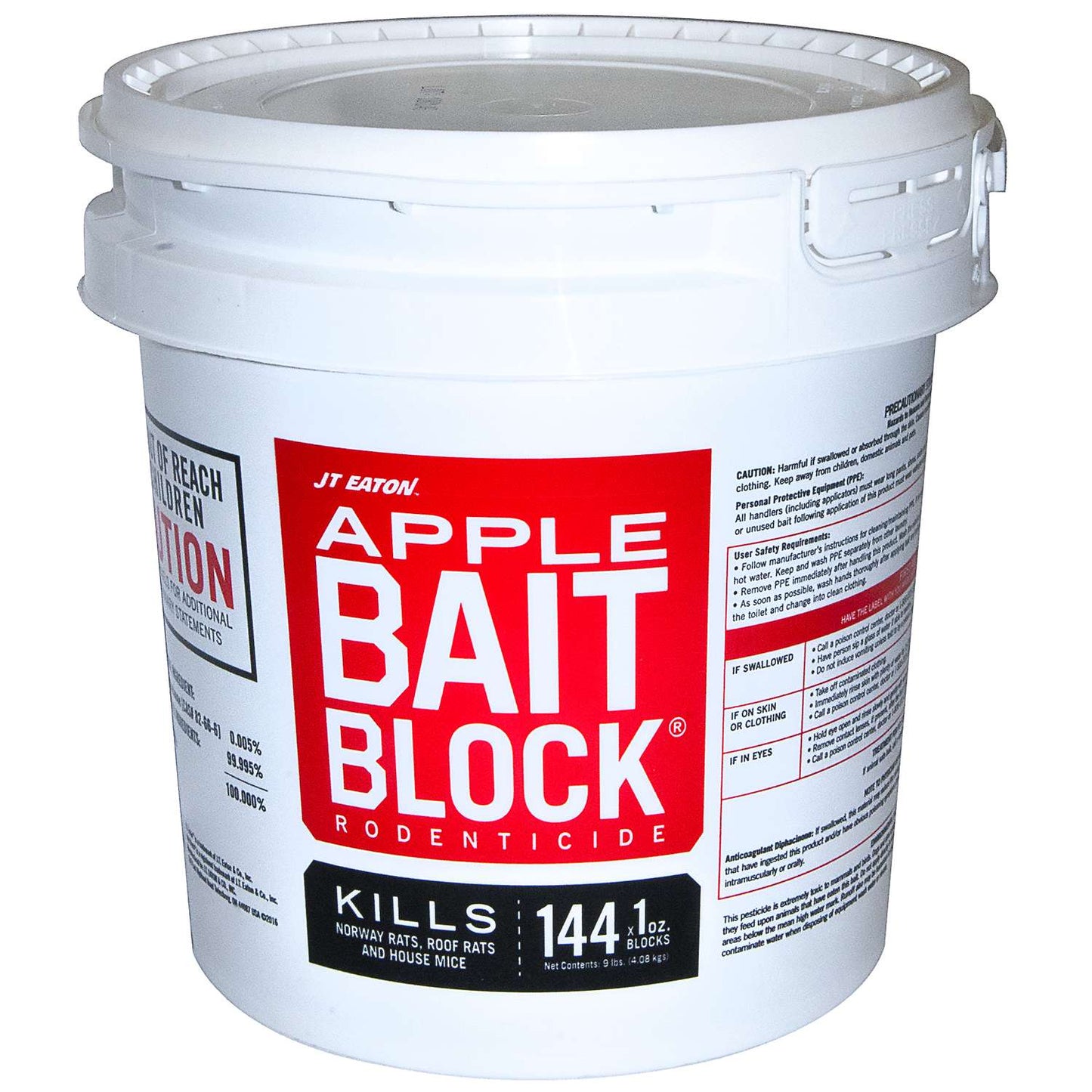  JT Eaton Toxic Apple-Flavored Bait Blocks For Mice And Rats 9 Lb 144 Pk