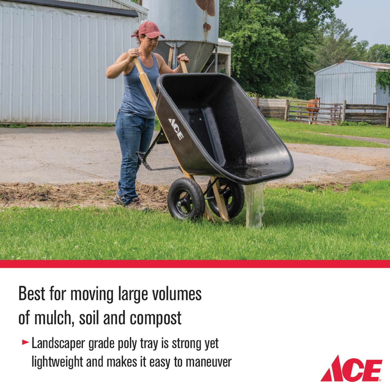  Ace Poly Wheelbarrow 10 Cu Ft