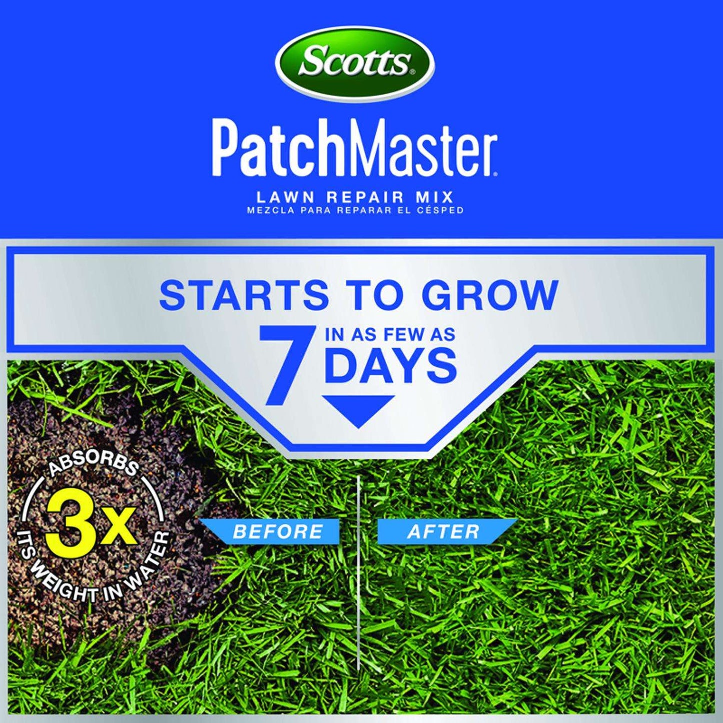  Scotts PatchMaster Mixed Sun Or Shade Grass Spot Repair Seed 10 Lb
