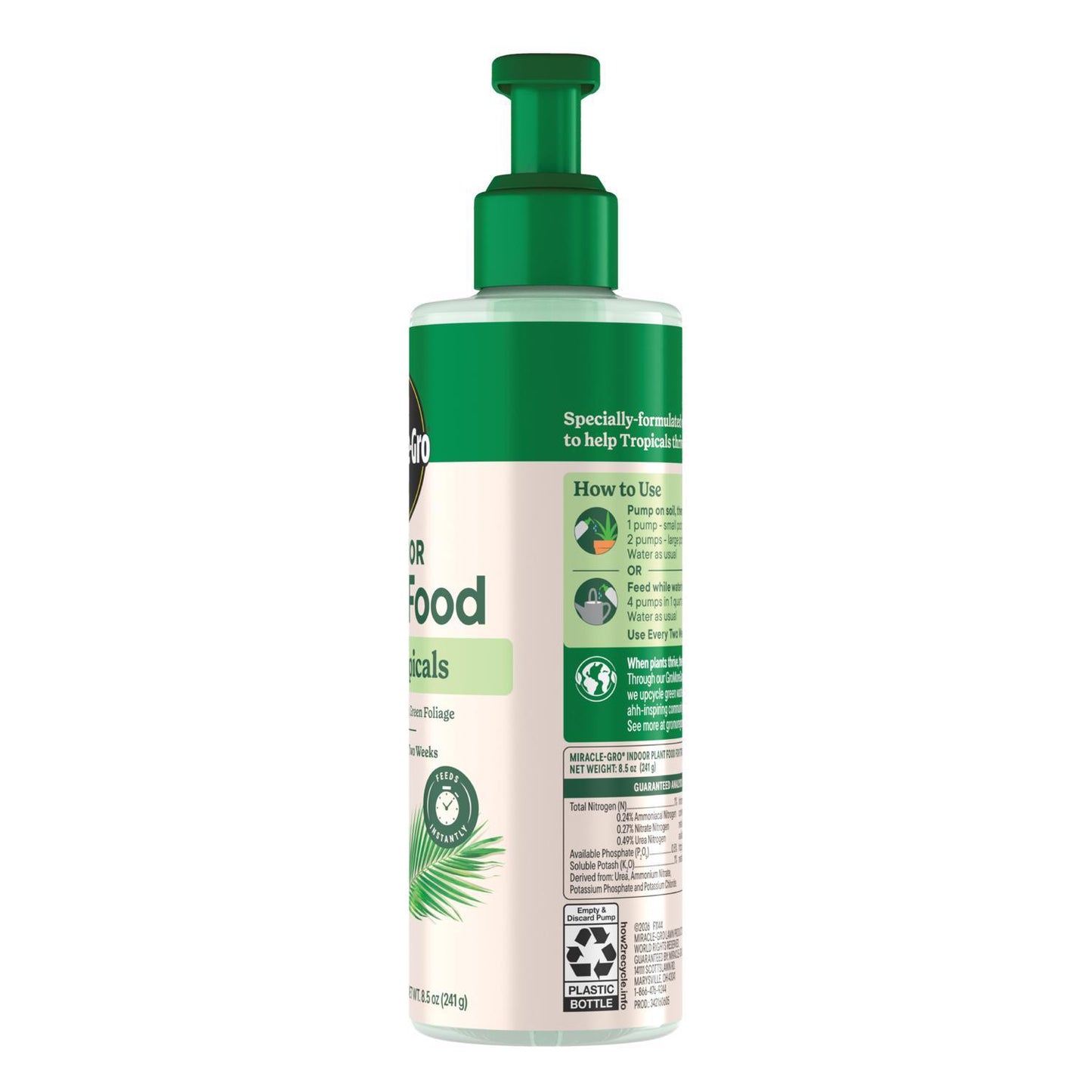  Miracle-Gro Tropical Liquid Plant Food 8 Oz