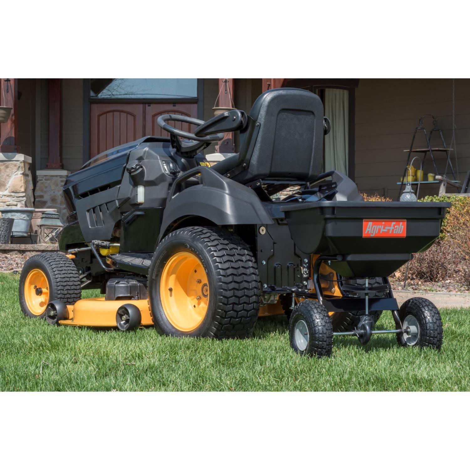  Agri-Fab 120 In. W Tow Behind Spreader For Fertilizer/Ice Melt/Seed 85 Lb. Cap.