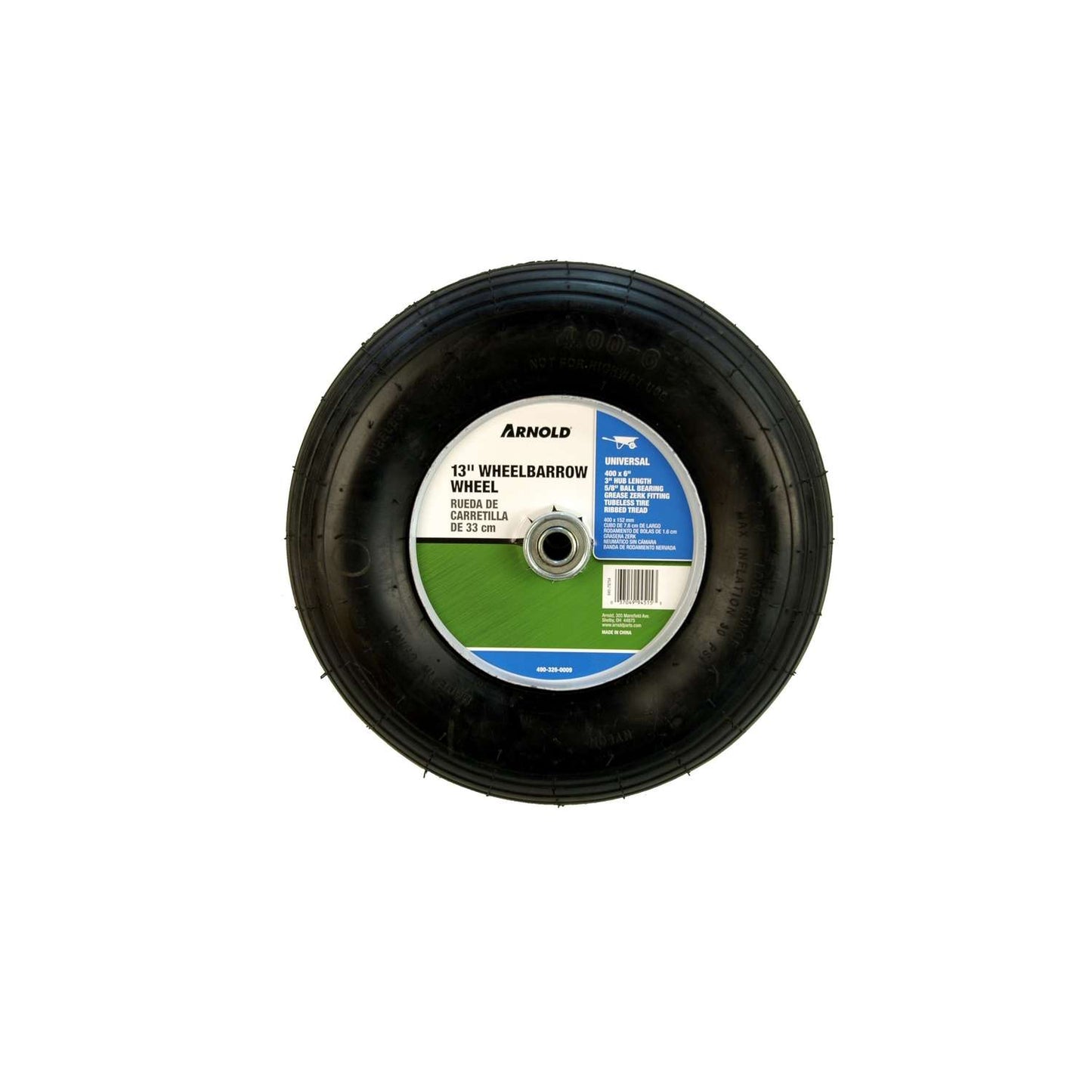  Arnold 6 In. D X 13 In. D 350 Lb. Cap. Wheelbarrow Tire Polyurethane 1 Pk