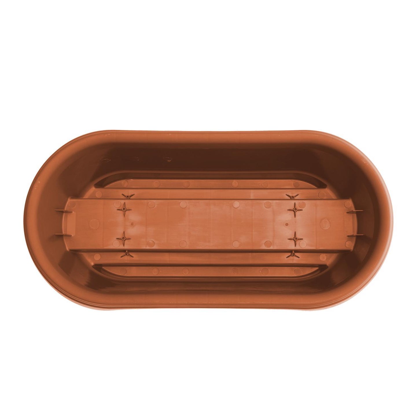  Bloem 9 In. H X 24 In. W X 12 In. D Plastic Deck Rail Planter Terracotta
