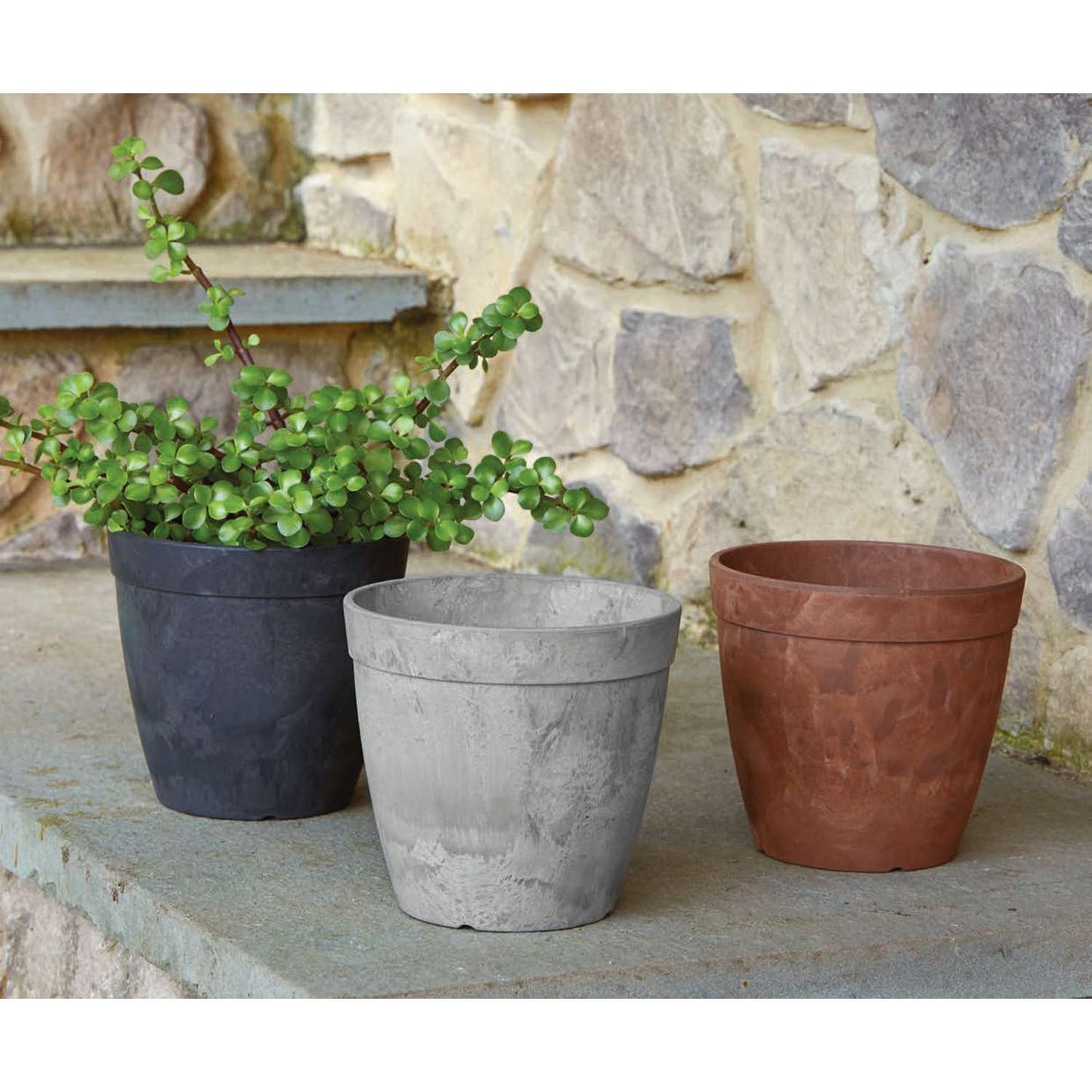  Novelty ArtStone 7.5 In. H X 6.5 In. W X 6.5 In. D X 8 In. D Resin Dolce Planter Rust