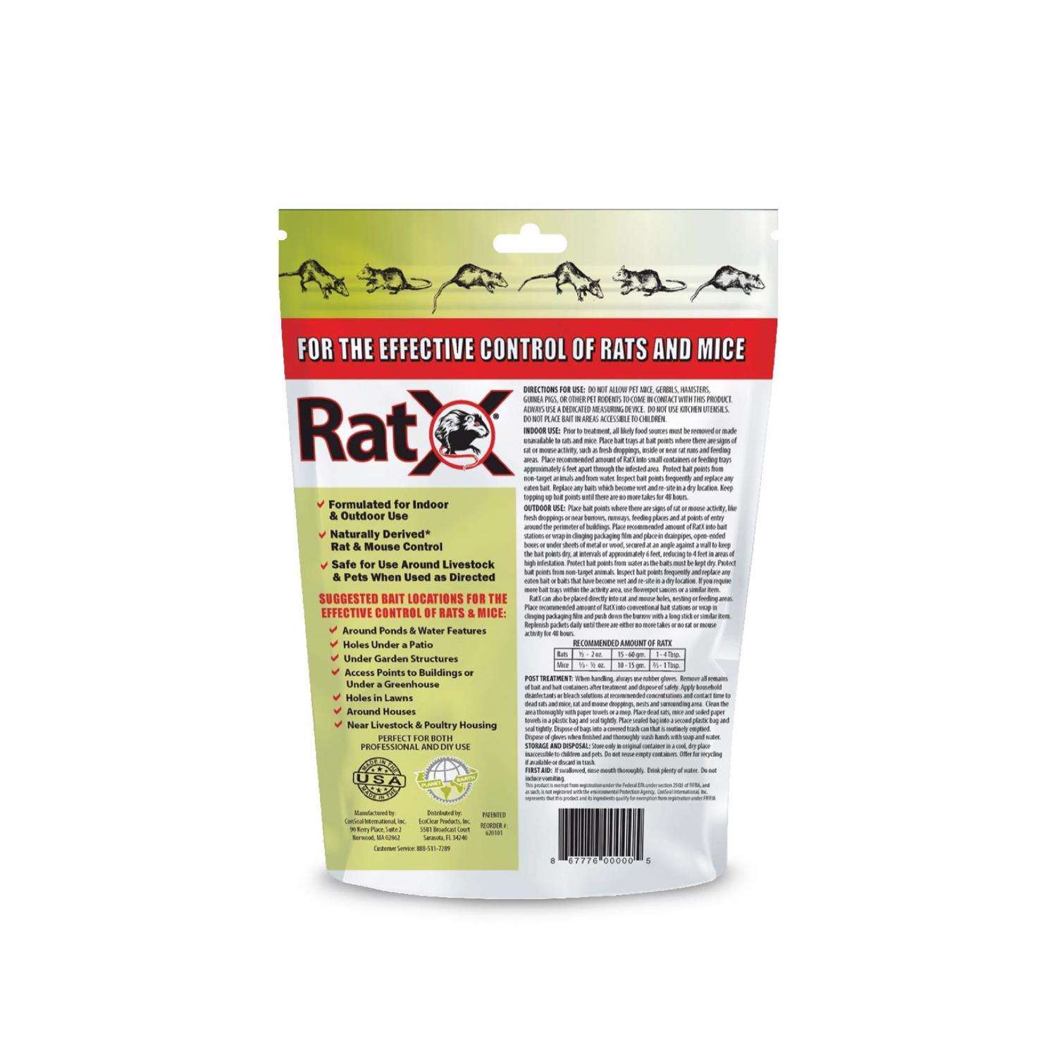  RatX Non-Toxic Bait Pellets For Mice And Rats 8 Oz 1 Pk