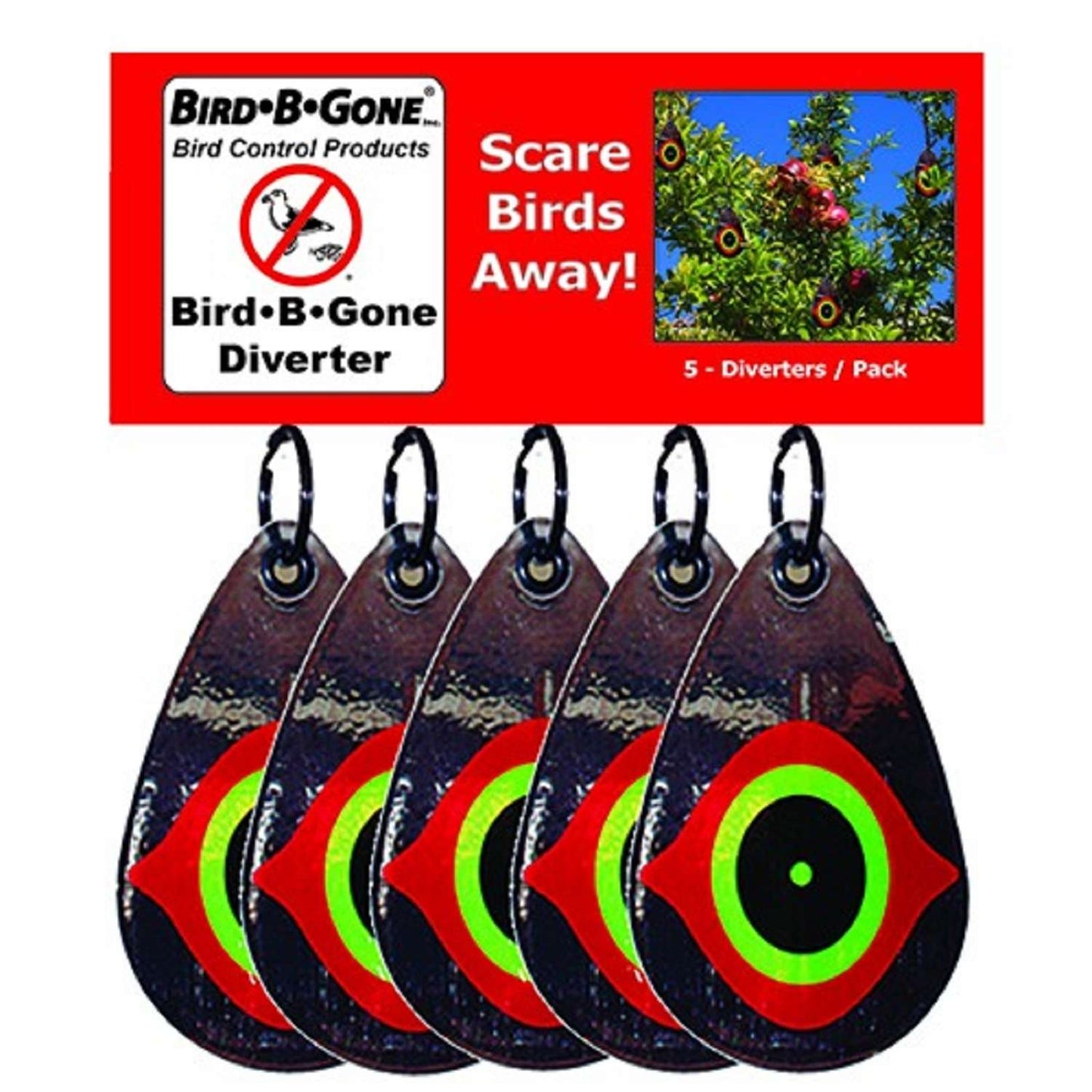  Bird-B-Gone Scared-Eye Diverters For Assorted Species 5 Pk