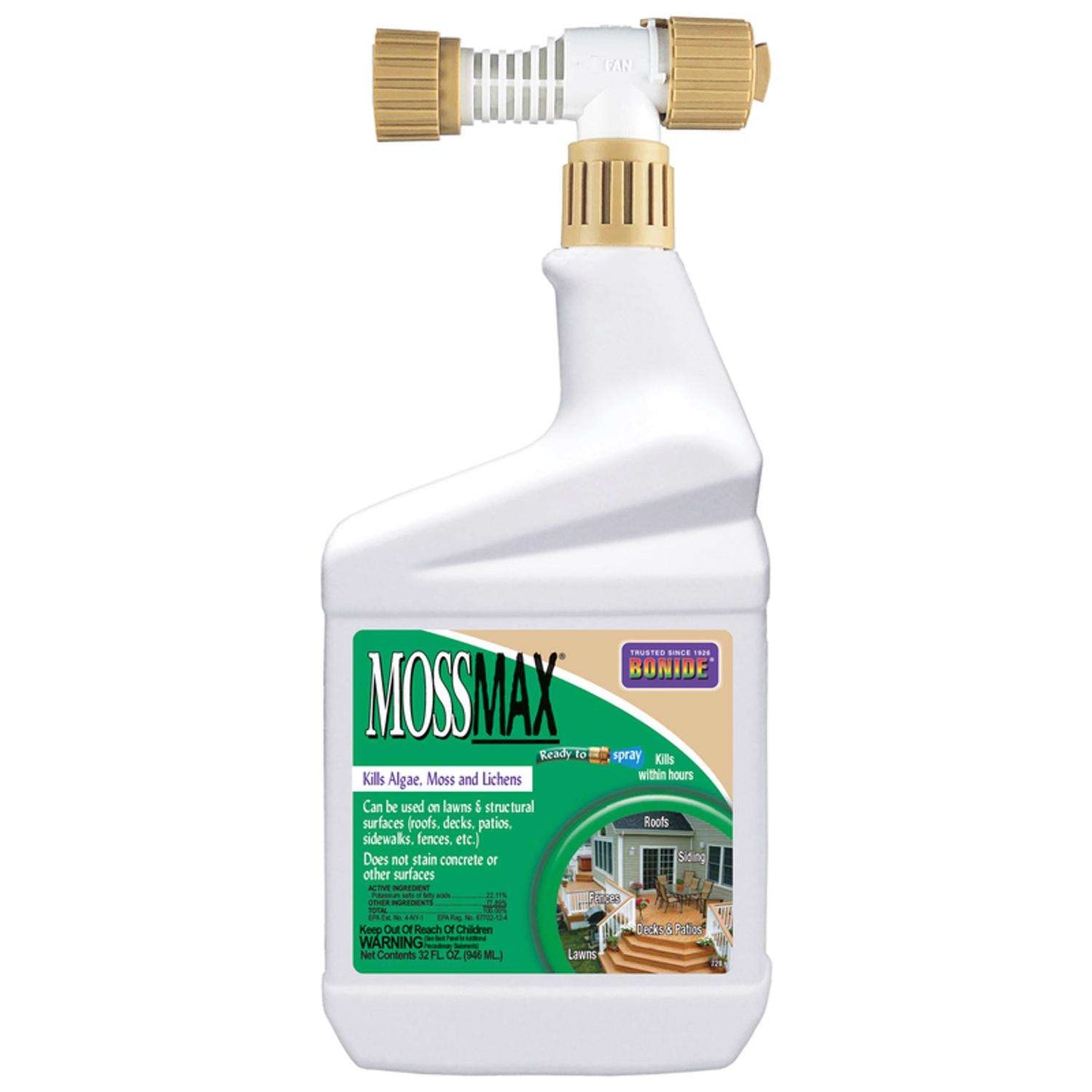  Bonide Mossmax Moss Killer RTS Hose-End Concentrate 32 Oz