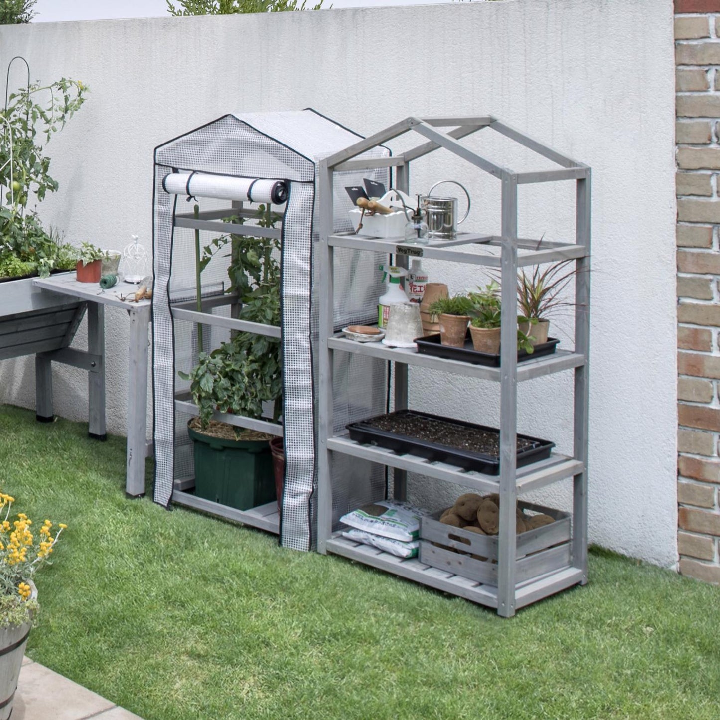  VegTrug Nursery Gray 28 In. W X 19.6 In. D X 62 In. H Greenhouse