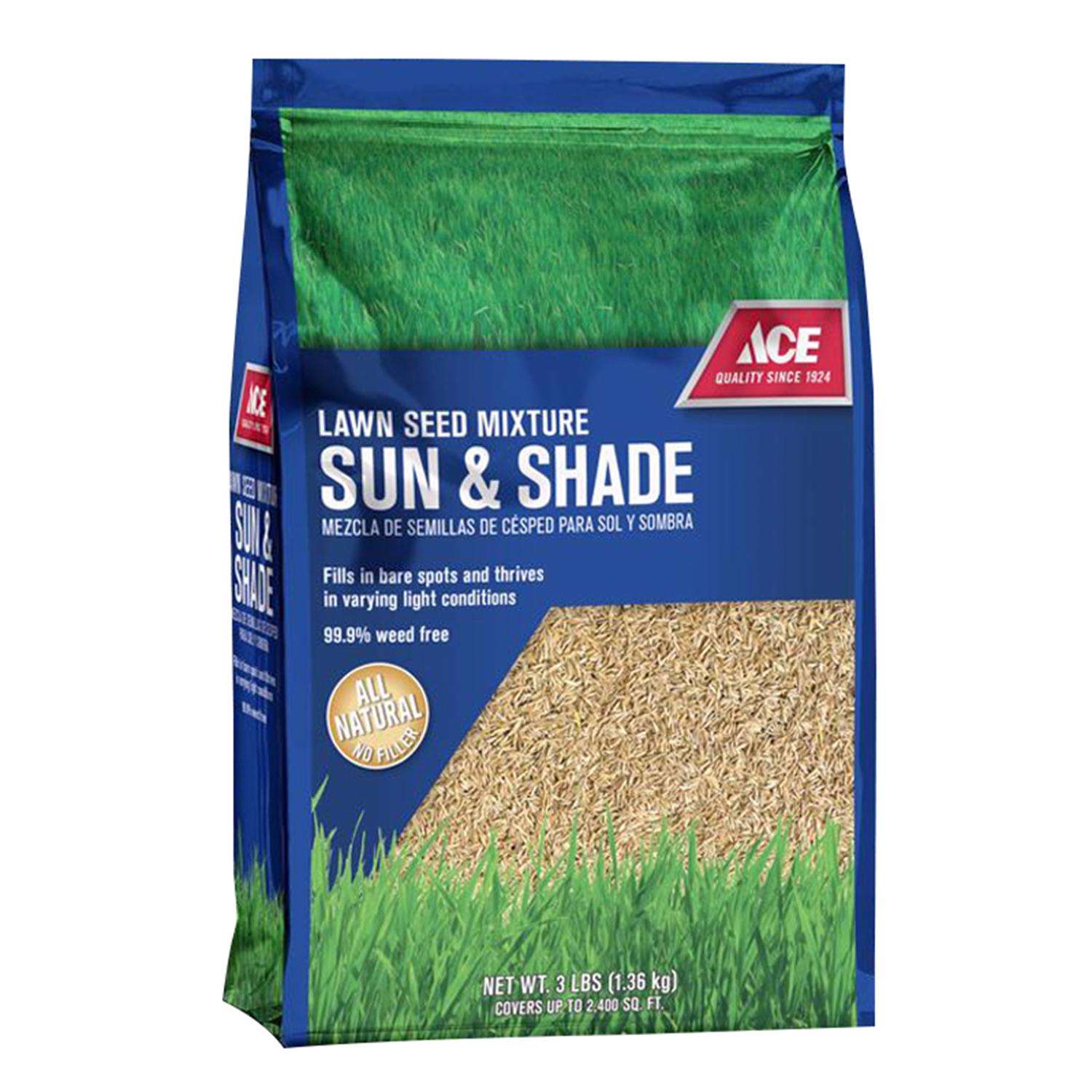  Ace Mixed Sun Or Shade Grass Seed 3 Lb