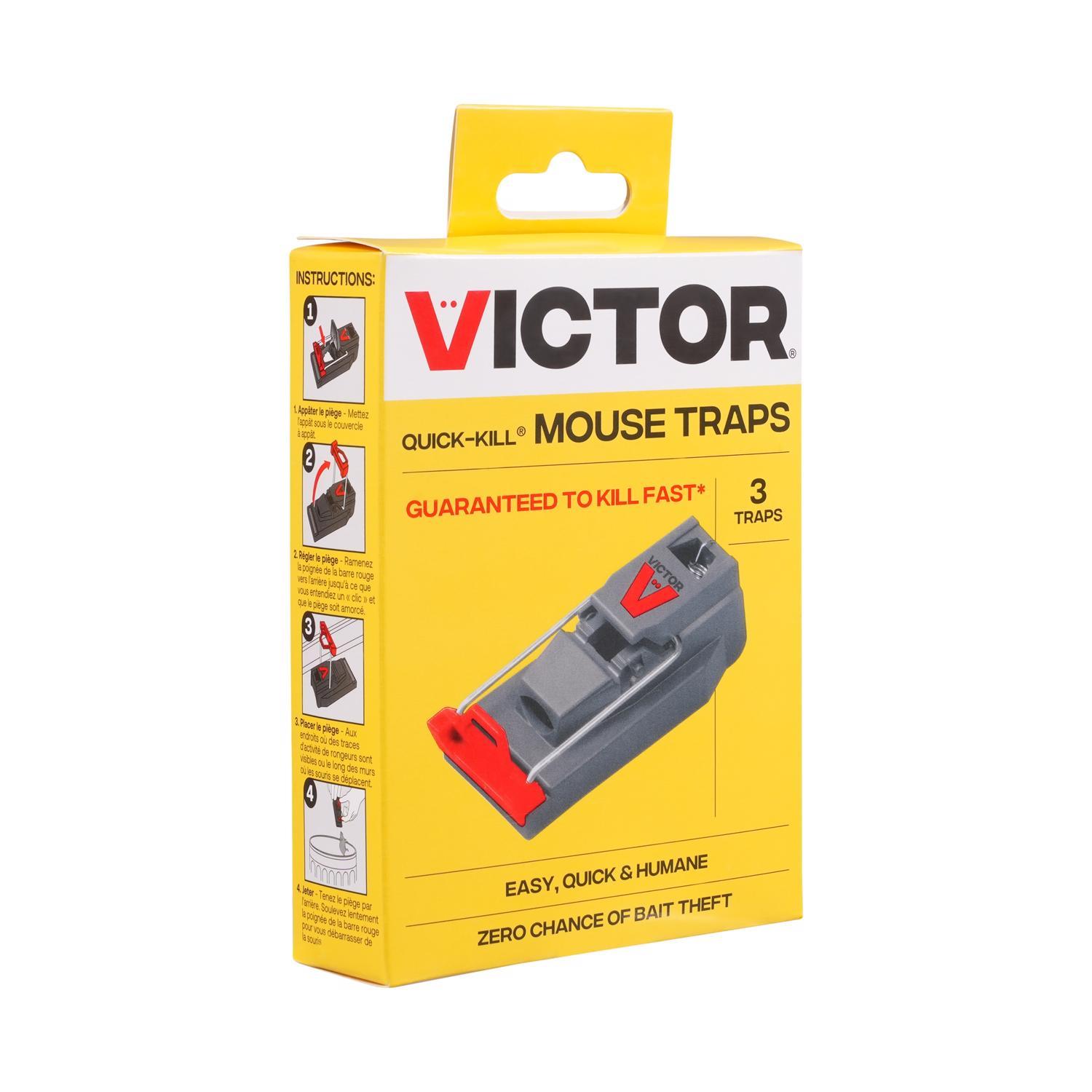  Victor Quick-Kill Small Snap Trap For Mice 3 Pk