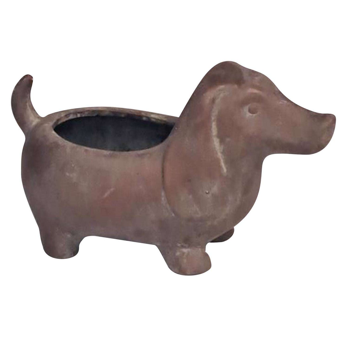  Sullivans Terracotta Dachshund Planter Brown