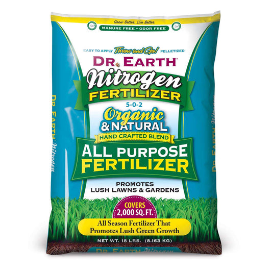  Dr. Earth Nitrogen Slow-Release Nitrogen Lawn Fertilizer For All Grasses 2000 Sq Ft