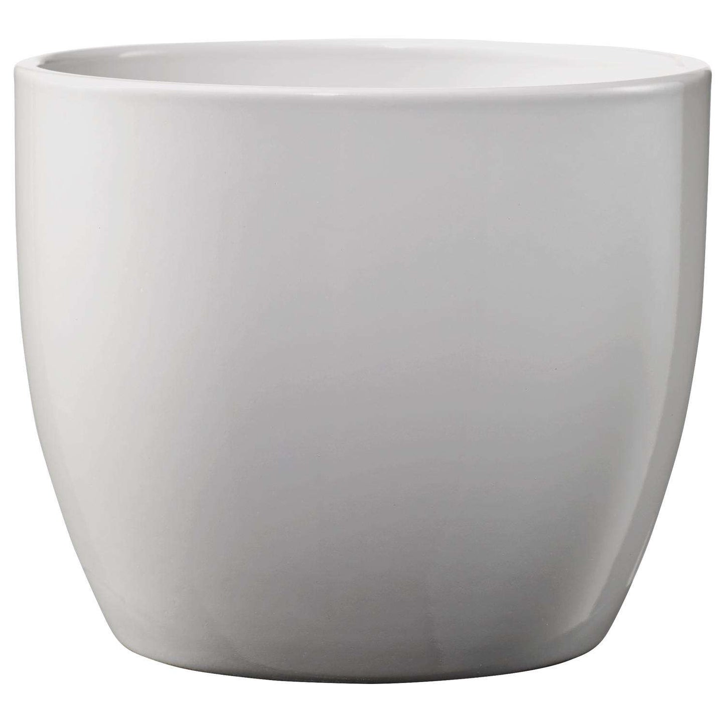  SK Pottery 5.9 In. H X 6.3 In. D Clay Basel Ceramic Pot Light Gray