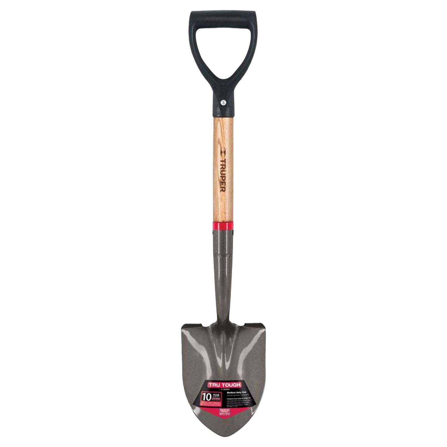  Truper Tru-Tough 27 In. Steel Round Utility Shovel Wood Handle
