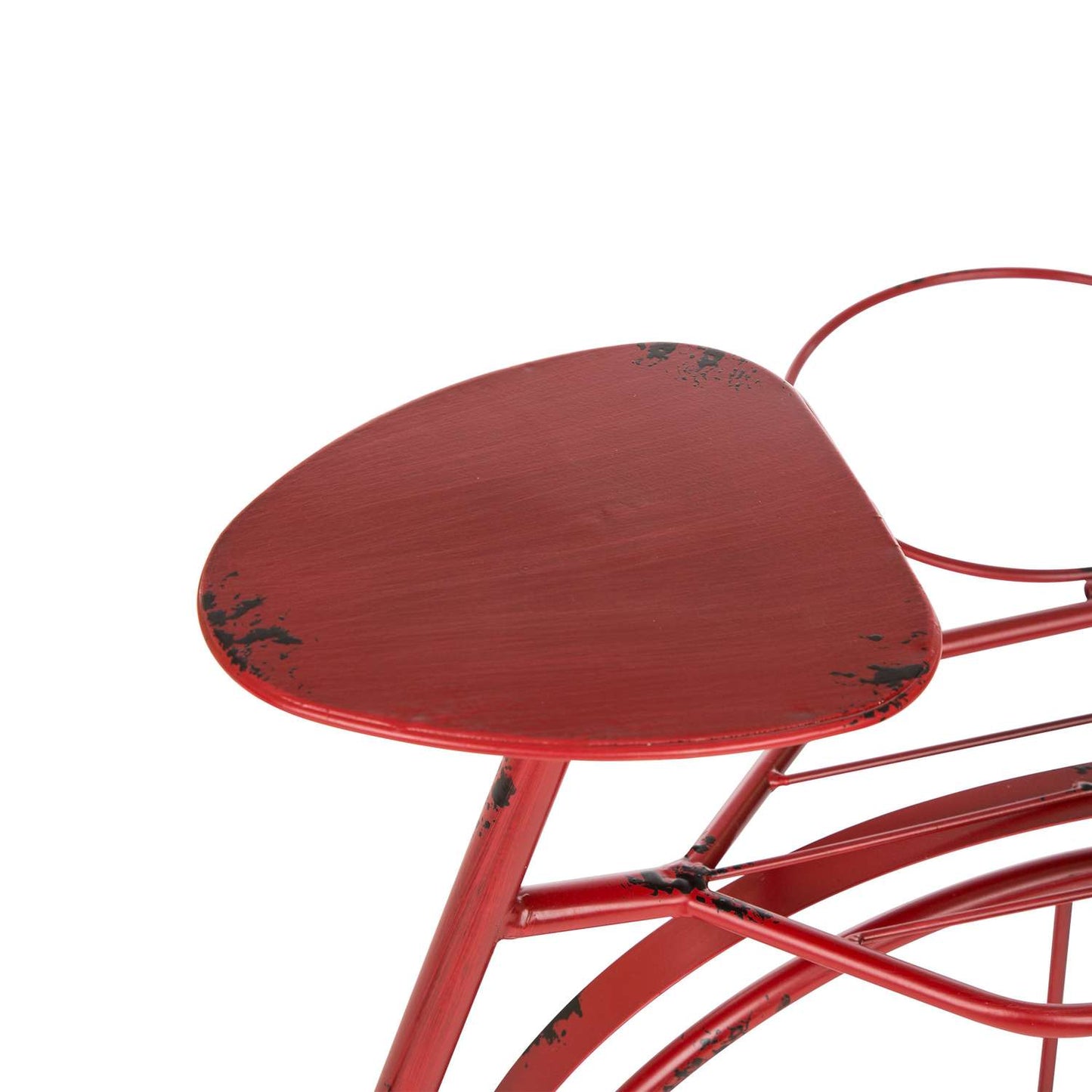  Glitzhome 36.61 In. W X 18.43 In. D Metal Bicycle Garden Planter Red