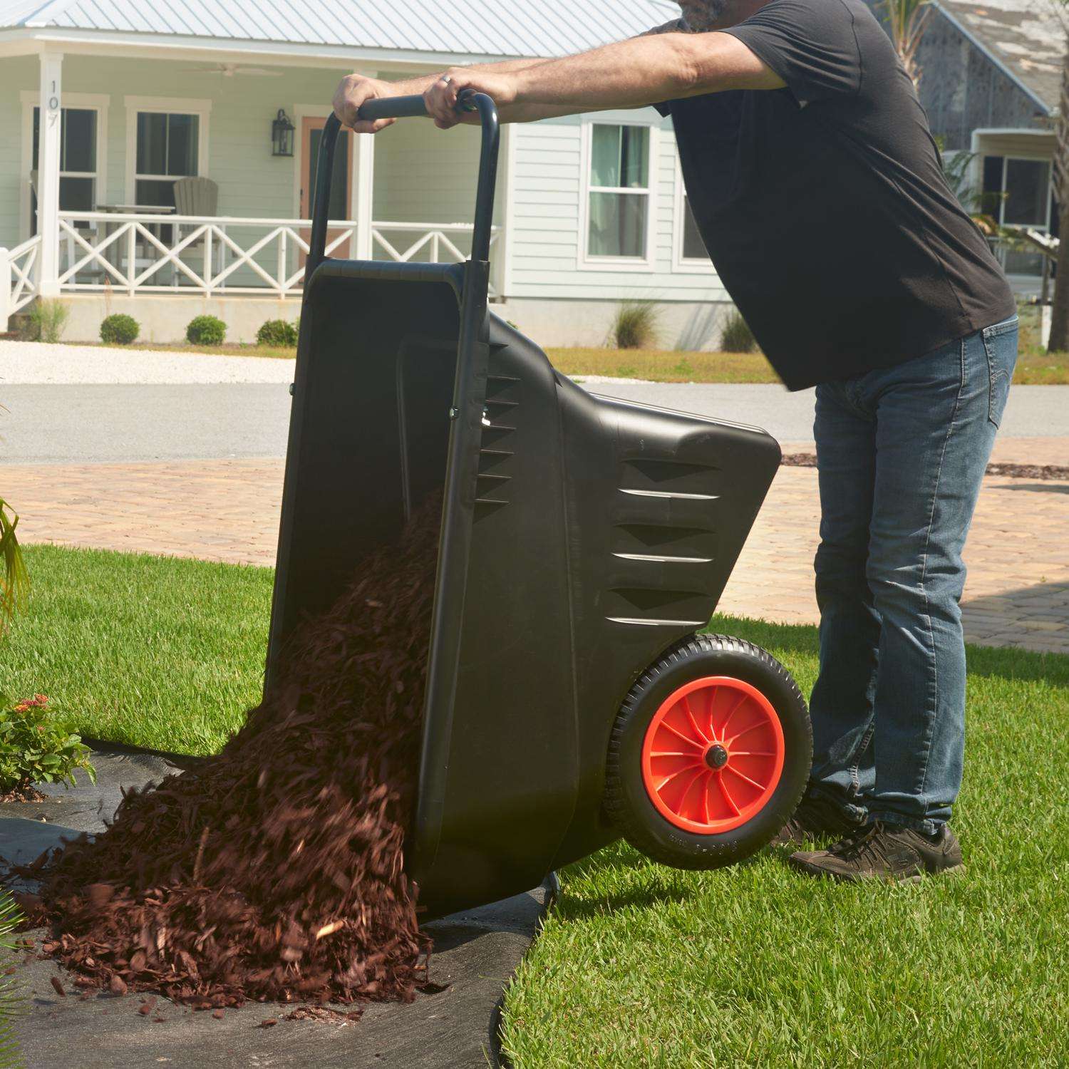  Smart Garden Plastic Yard Cart 7.5 Ft³