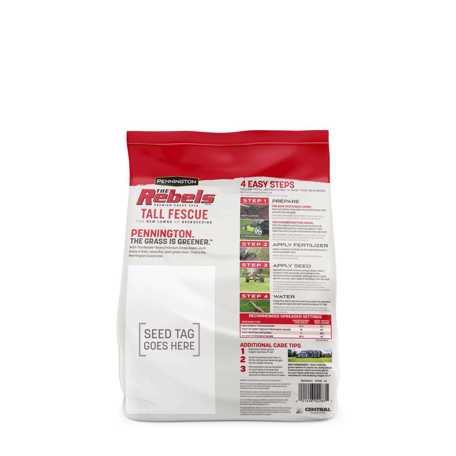  Pennington The Rebels Tall Fescue Grass Sun Or Shade Grass Seed 3 Lb