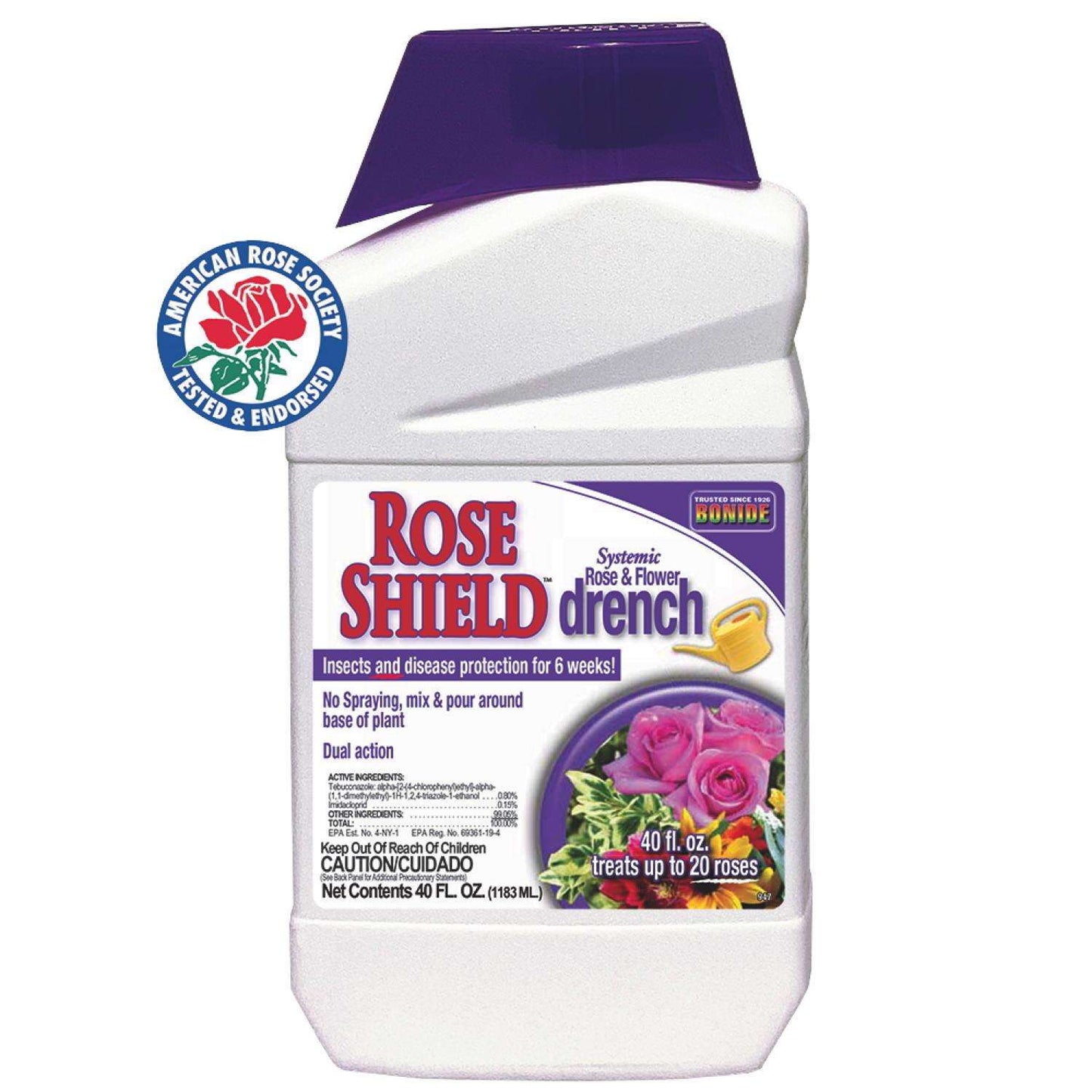  Bonide Rose Shield Systemic Insecticide And Disease Drench Liquid 40 Oz