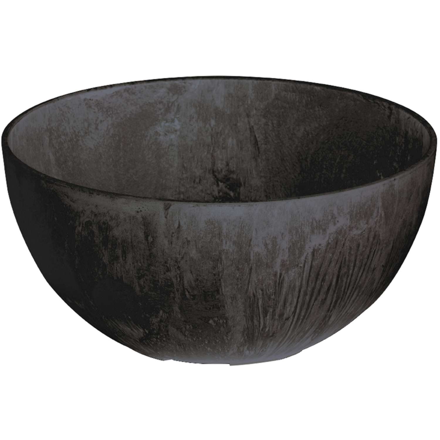  Novelty Artstone 5.9 In. H X 12.2 In. W X 12.2 In. D X 12.2 In. D Resin Napa Bowl Planter Black