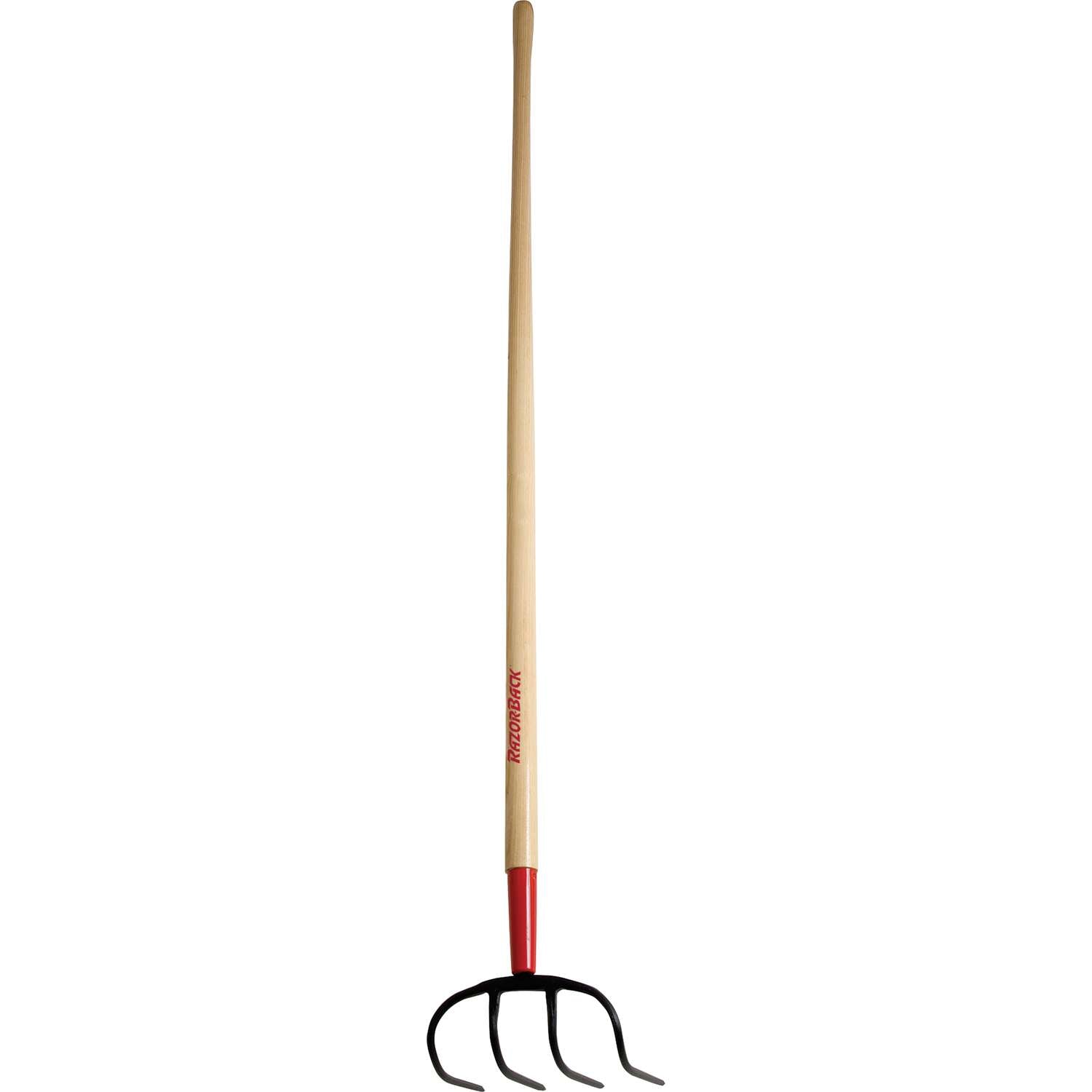  Razor-Back 63.25 In. 4 Tine Steel Rake Wood Handle