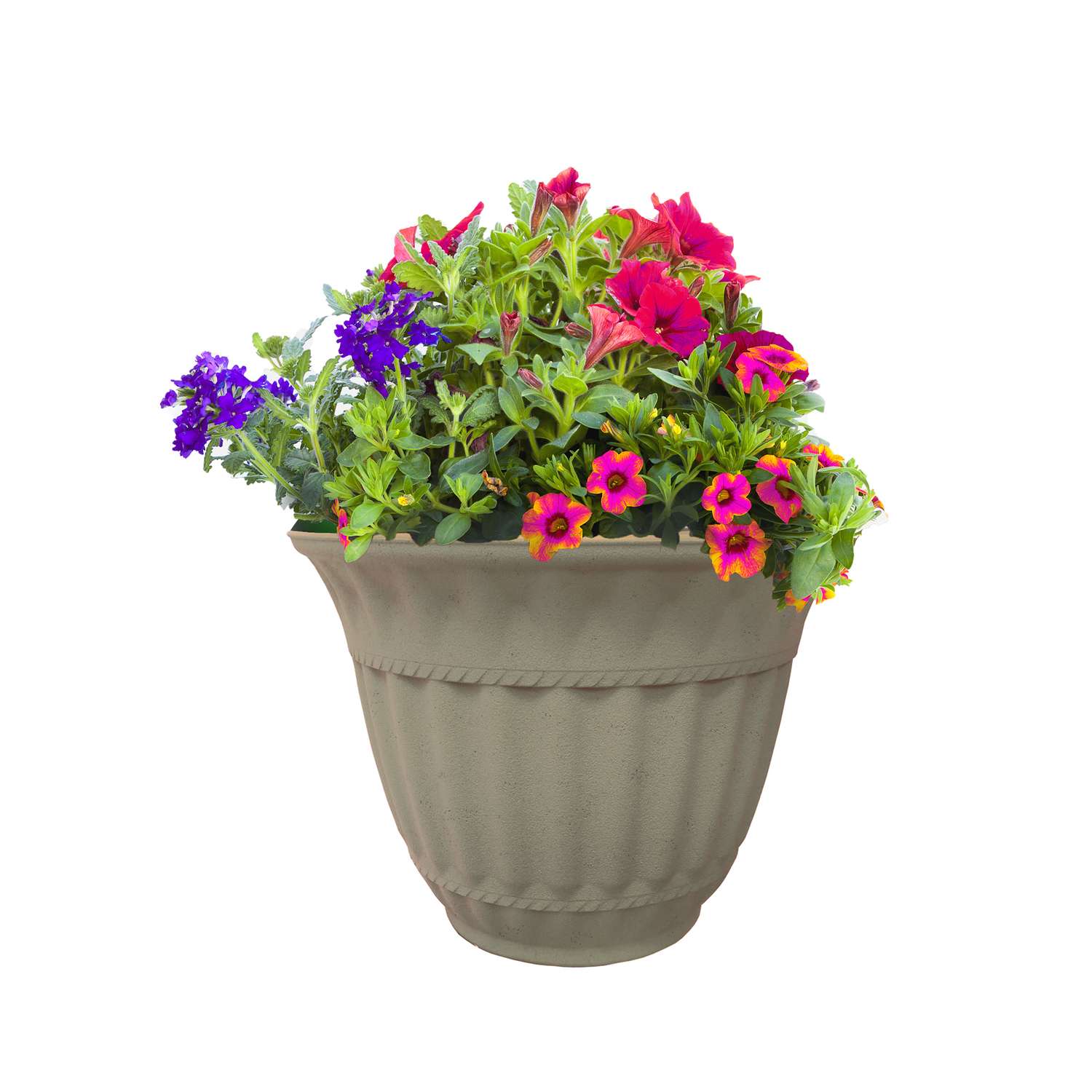  Misco Milano 15.9 In. H X 21 In. D Plastic Planter Stone