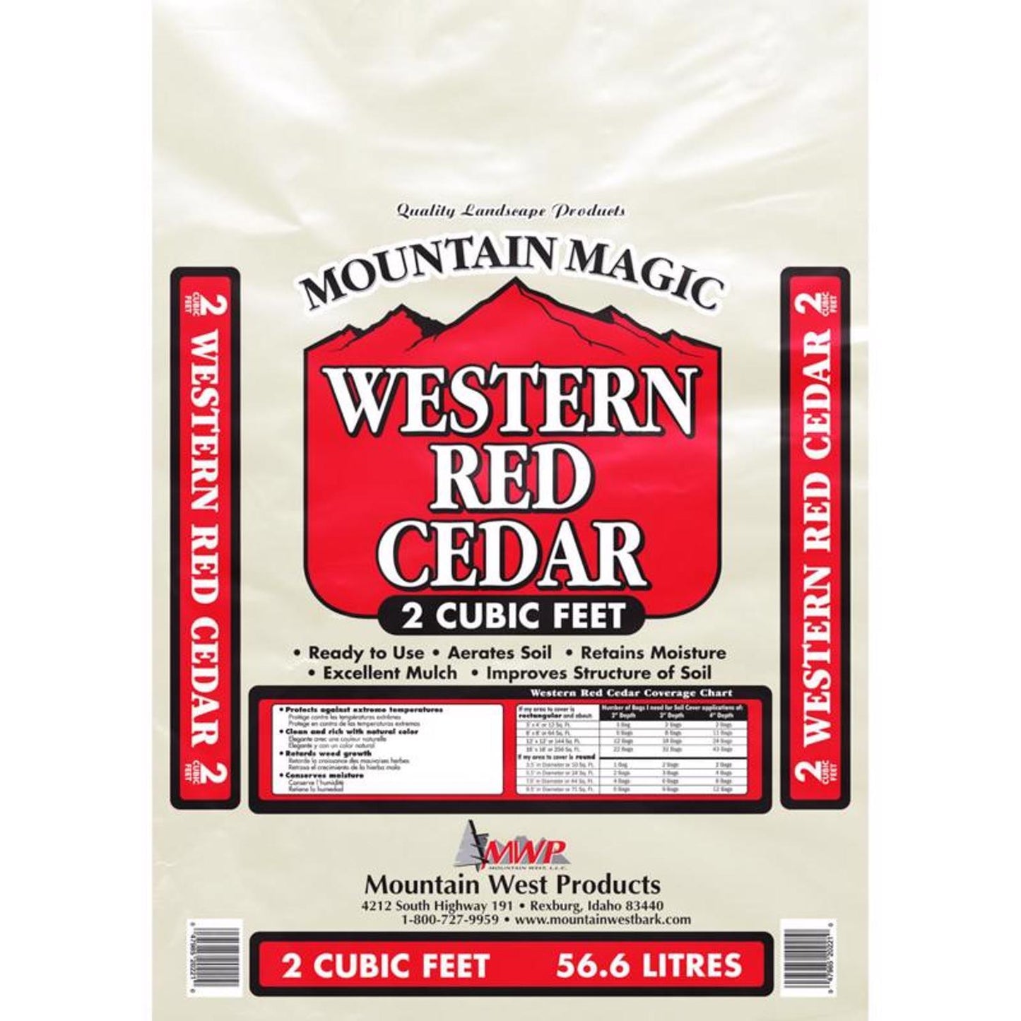  Mountain West Yard Care Red Western Red Cedar Mulch 2 Cu Ft