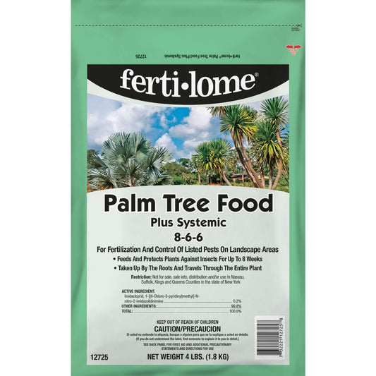  Ferti-lome PALM TREE FOOD PLUS SYSTEMIC 8-6-6 Granules Plant Food 4 Lb