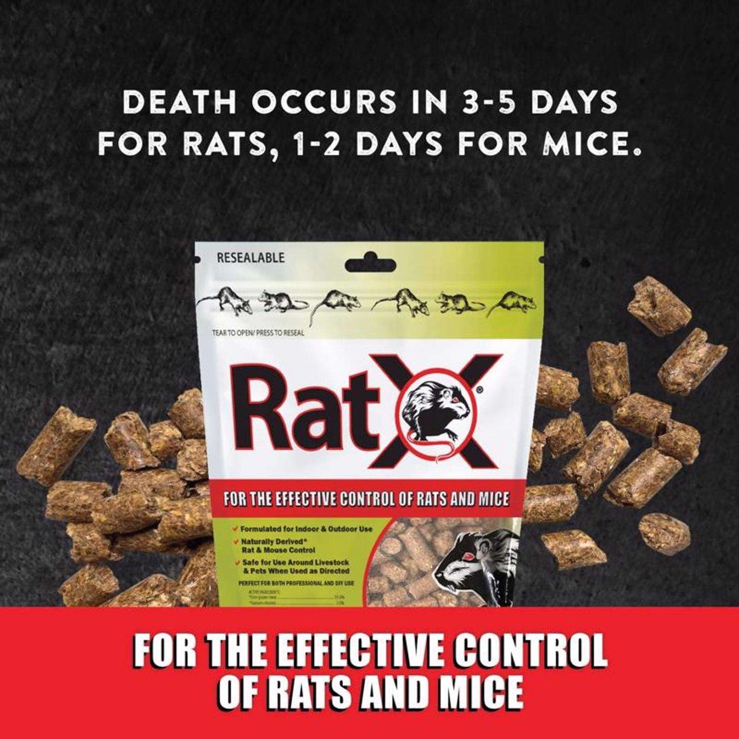  RatX Non-Toxic Bait Pellets For Mice And Rats 1 Lb 1 Pk