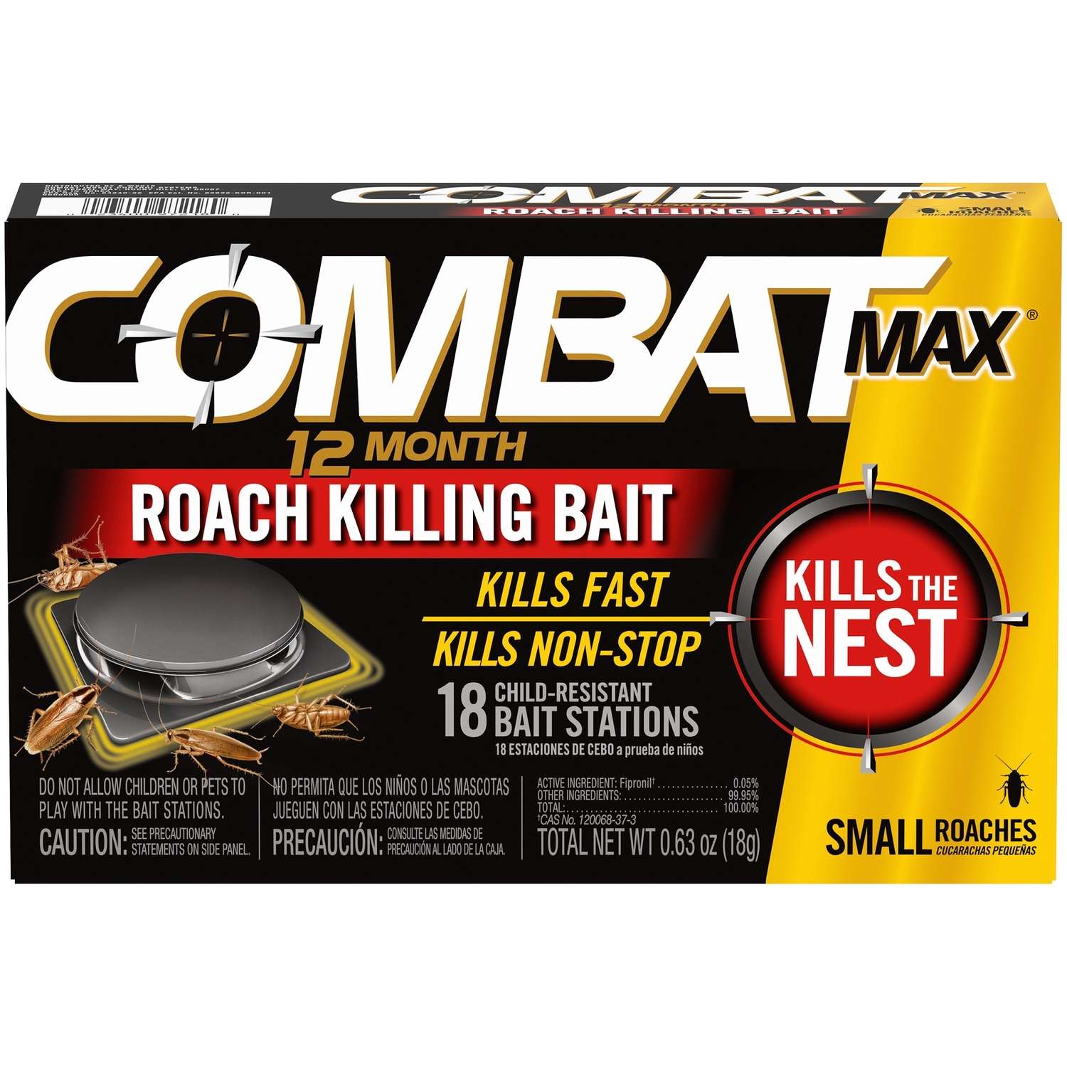  Combat Max Roach Bait Station 18 Pk