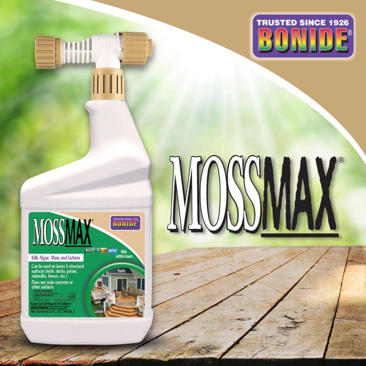  Bonide Mossmax Moss Killer RTS Hose-End Concentrate 32 Oz