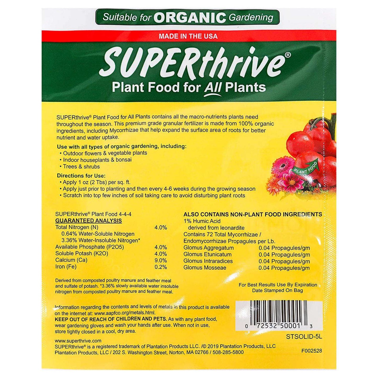  SUPERthrive Organic Granules Multiple Plant Food 2.2 Lb