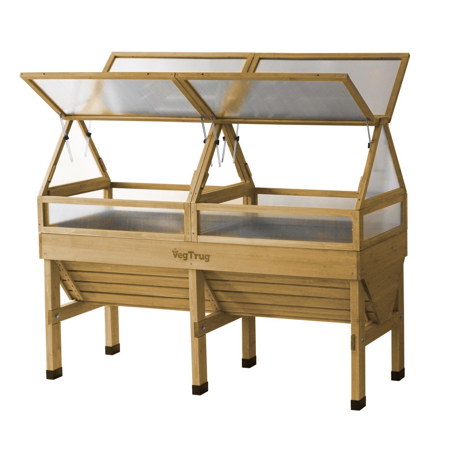  VegTrug Cold Frame Natural 71 In. W X 30 In. D X 26 In. H Raised Bed Greenhouse