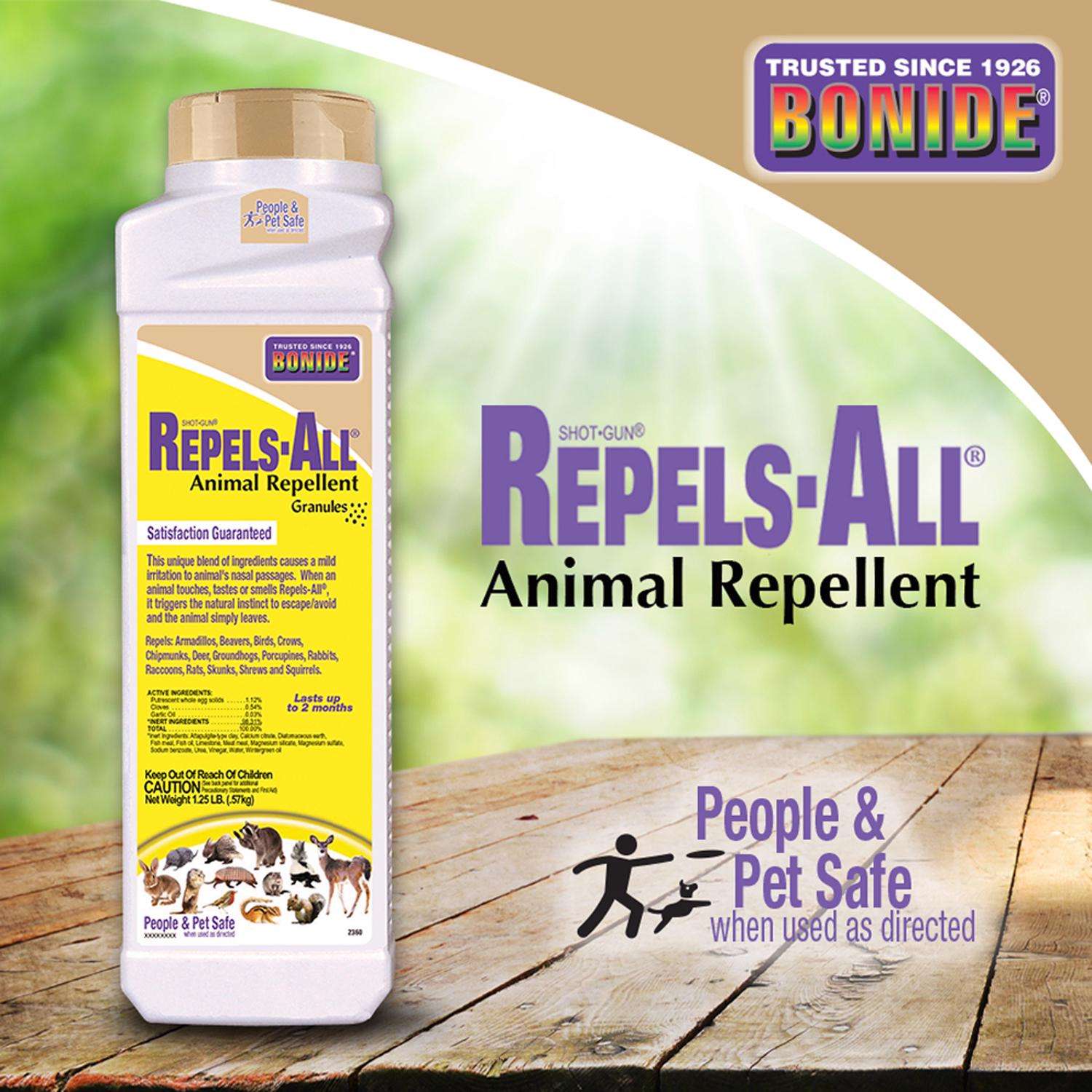  Bonide Repels-All Animal Repellent Granules For Most Animal Types 1.25 Lb