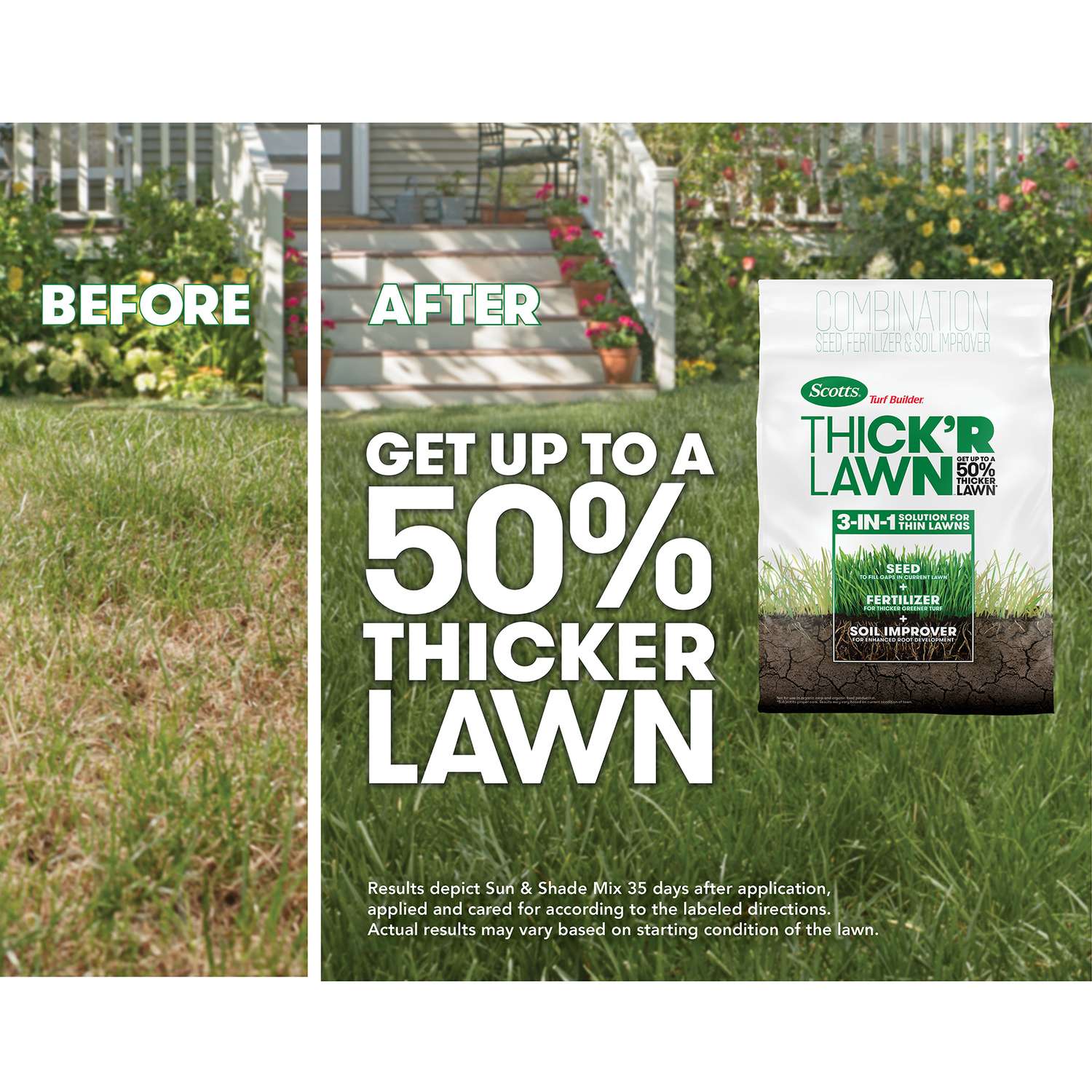  Scotts Turf Builder ThickR Lawn All-Purpose Lawn Fertilizer For Tall Fescue Grass 4000 Sq Ft